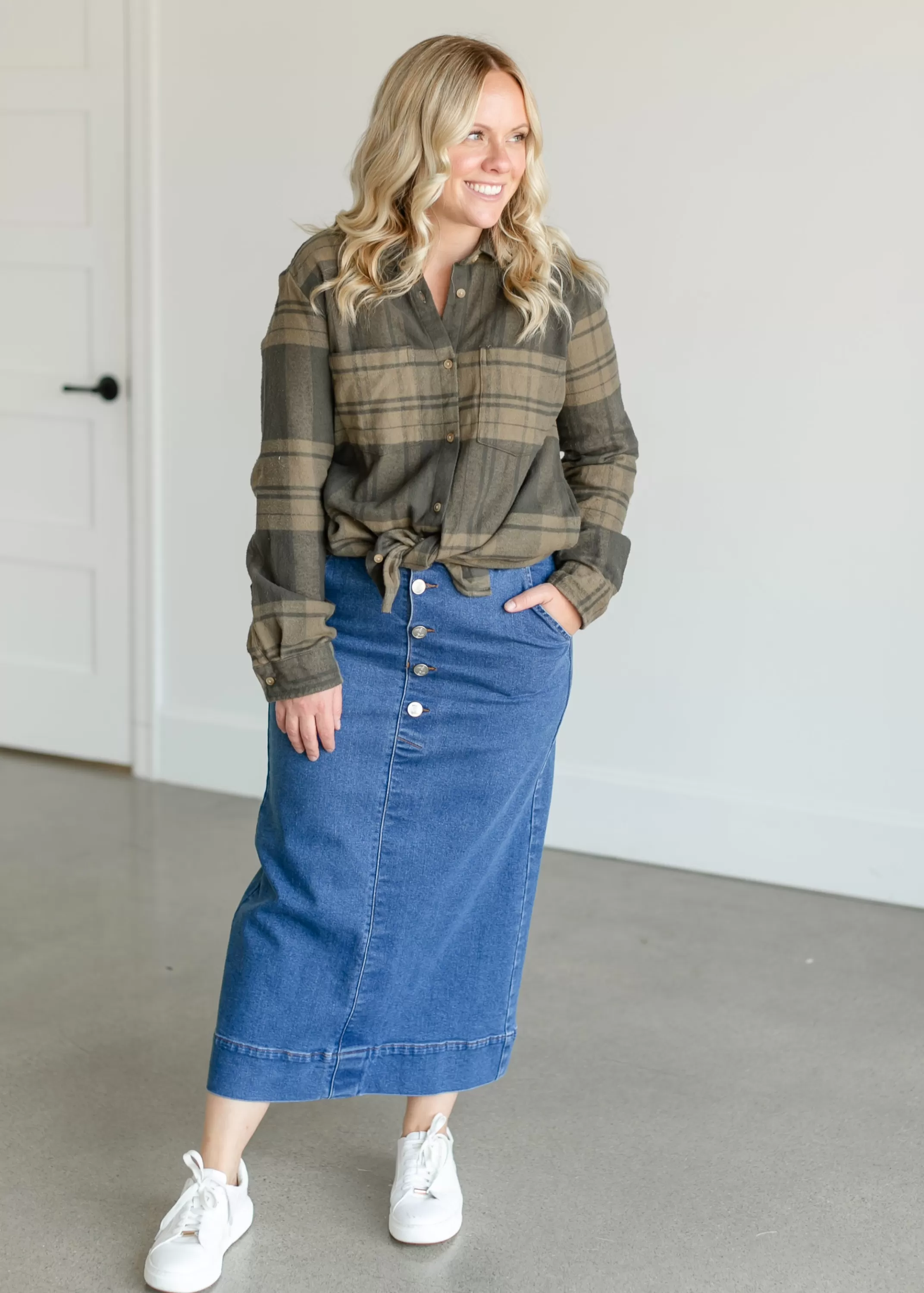 Shop Alice Plaid Button Up Top Women Nursing Friendly