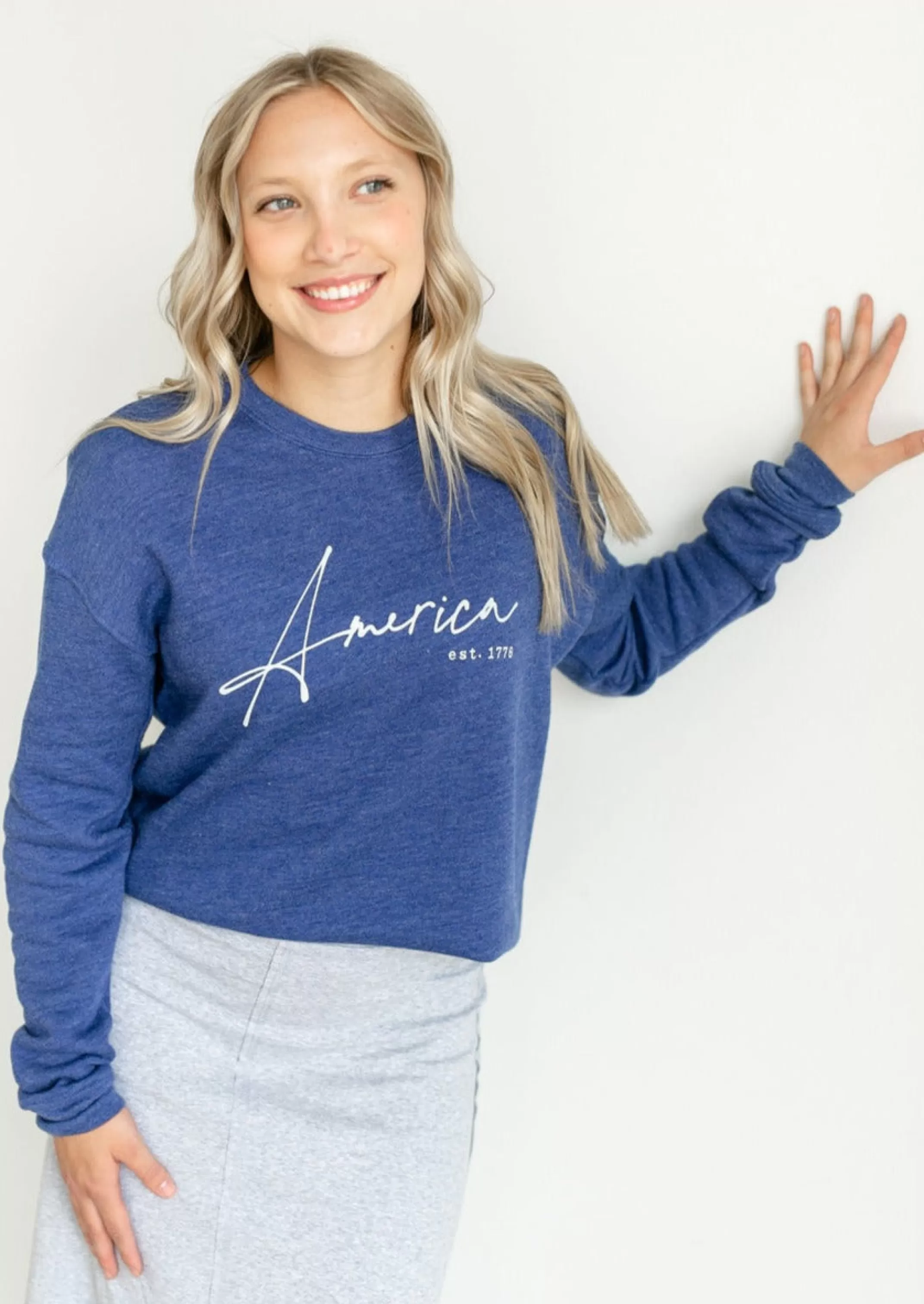 Sale America 1776 Graphic Sweatshirt Women Long Sleeve