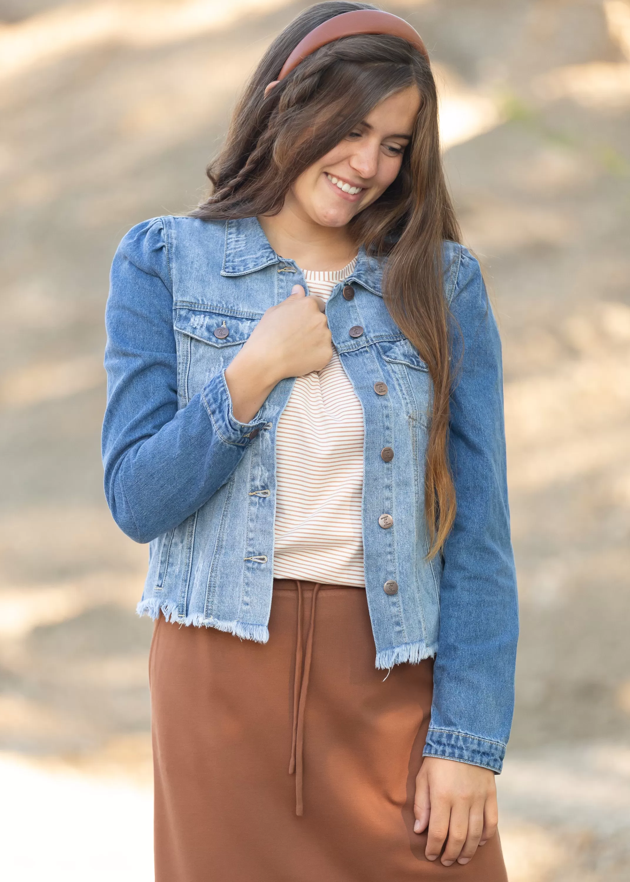 Discount Ariel Medium Wash Denim Jacket Women Plus Size