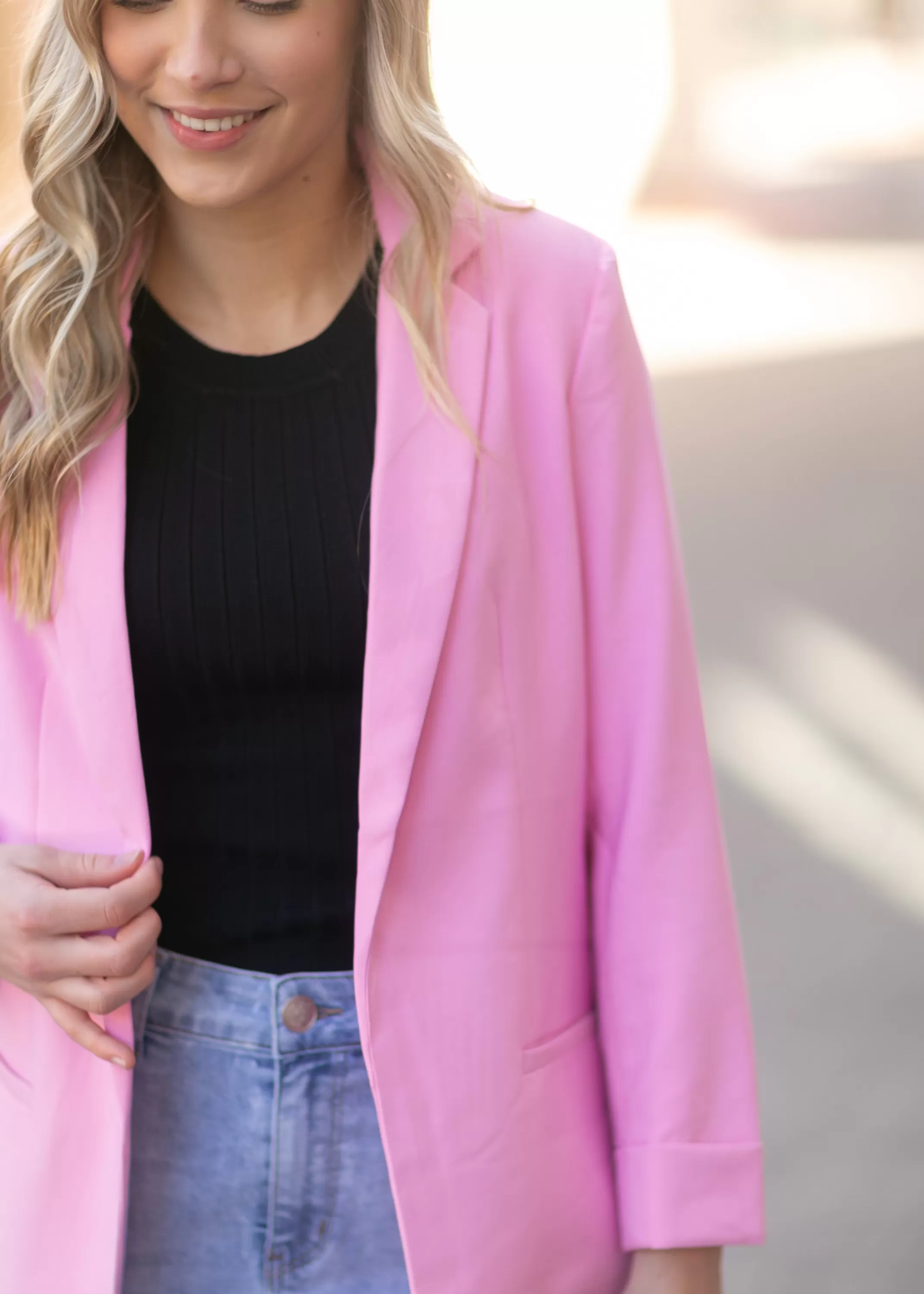 Clearance Basic Open Front Blazer Women Nursing Friendly