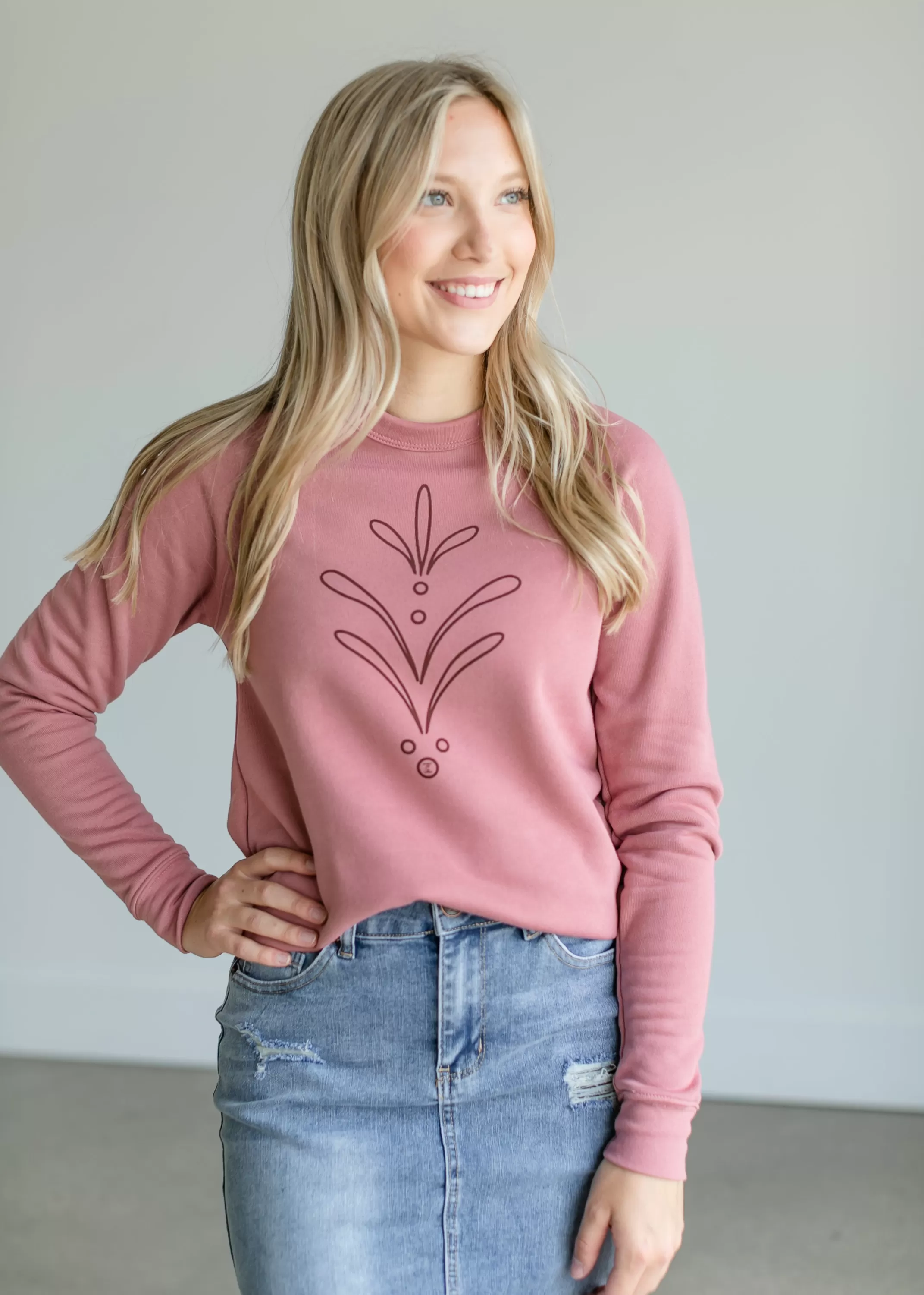 Discount Bloom Gracefully Graphic Sweatshirt Women Plus Size