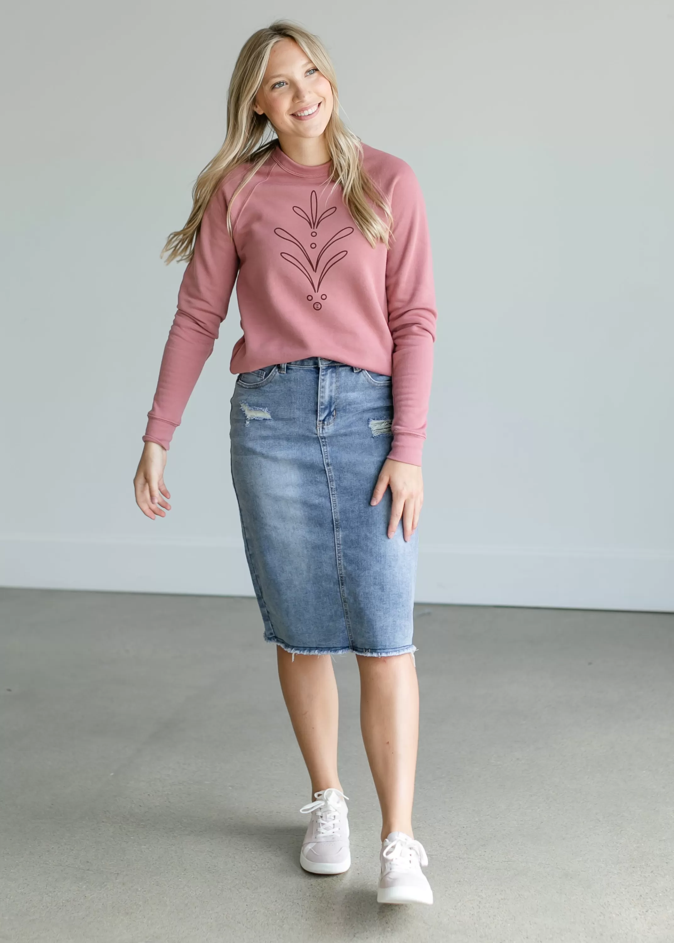Discount Bloom Gracefully Graphic Sweatshirt Women Plus Size