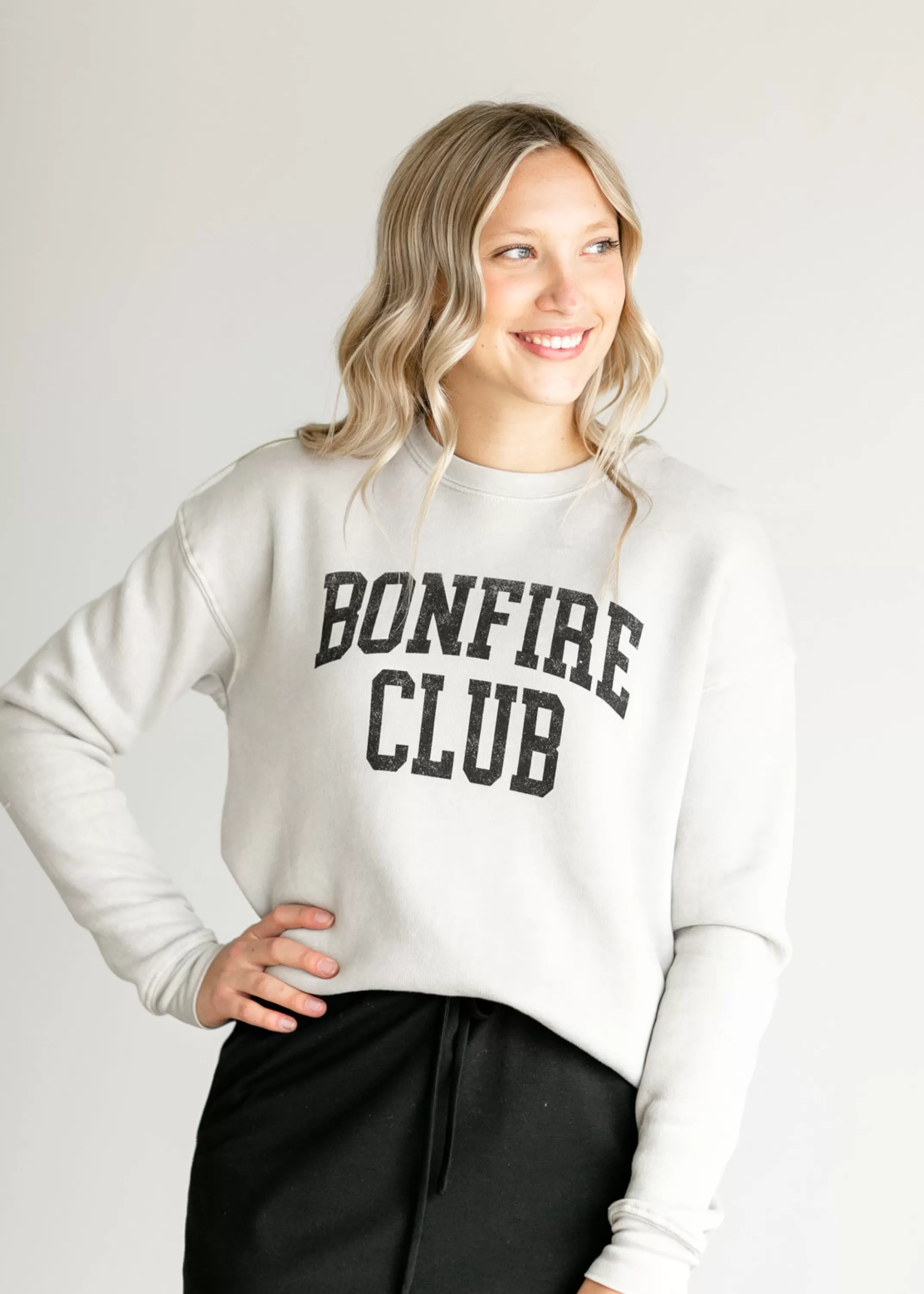 Best Bonfire Club Crewneck Sweatshirt Women Long Sleeve