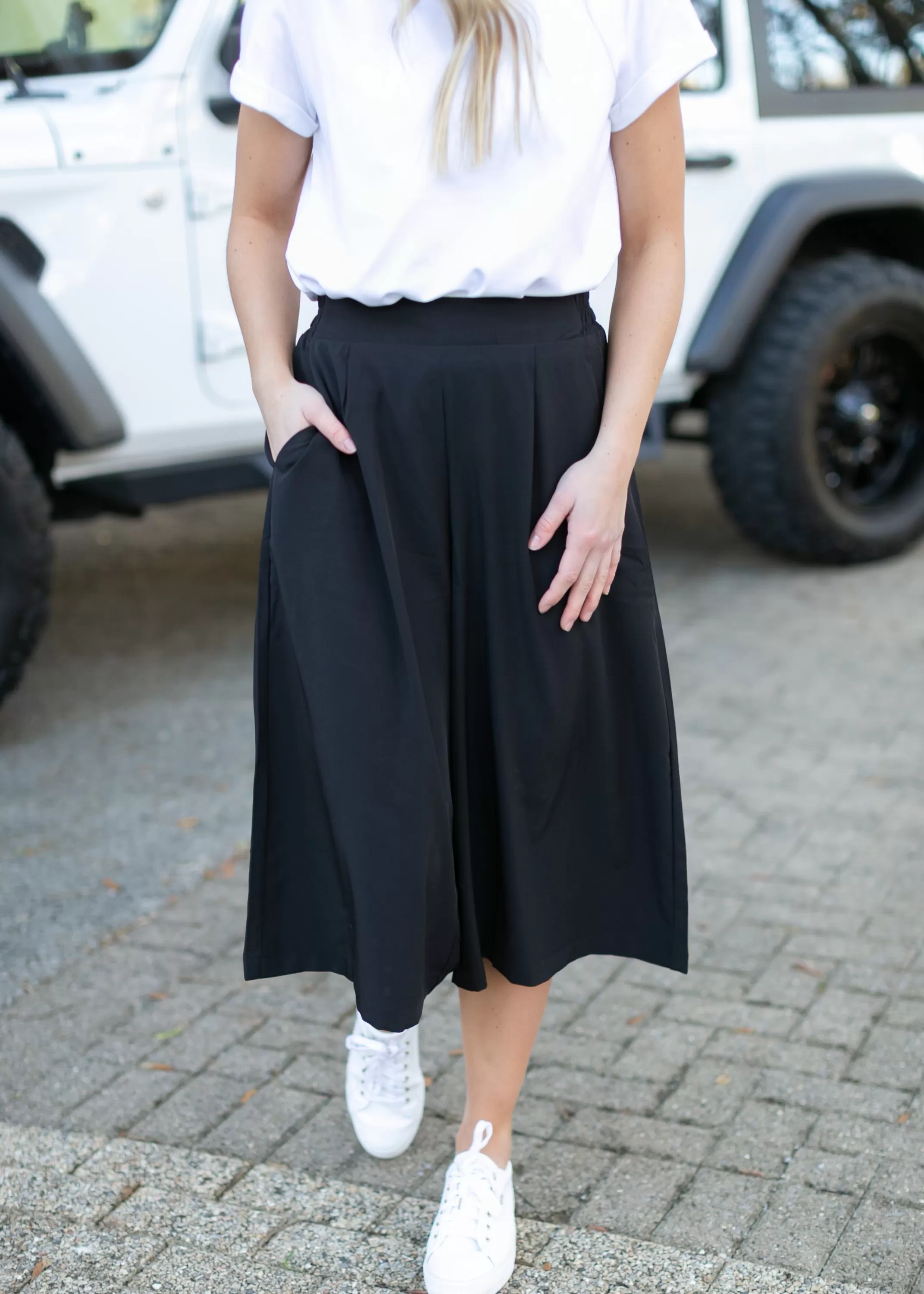 Best Briar Wide Leg Pleated Gauchos Women Plus Size