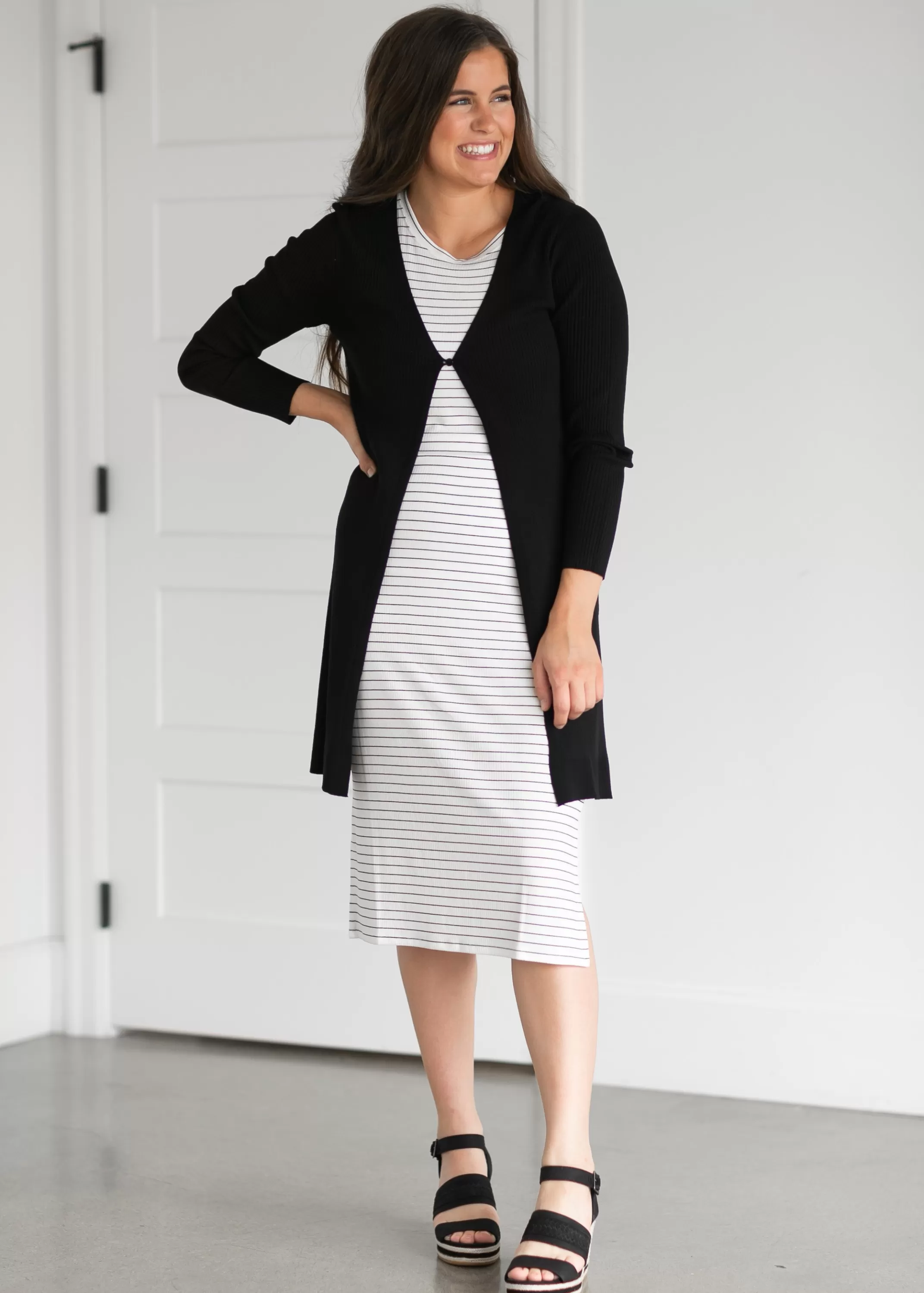 Flash Sale Duster Single Button Ribbed Cardigan Women Nursing Friendly