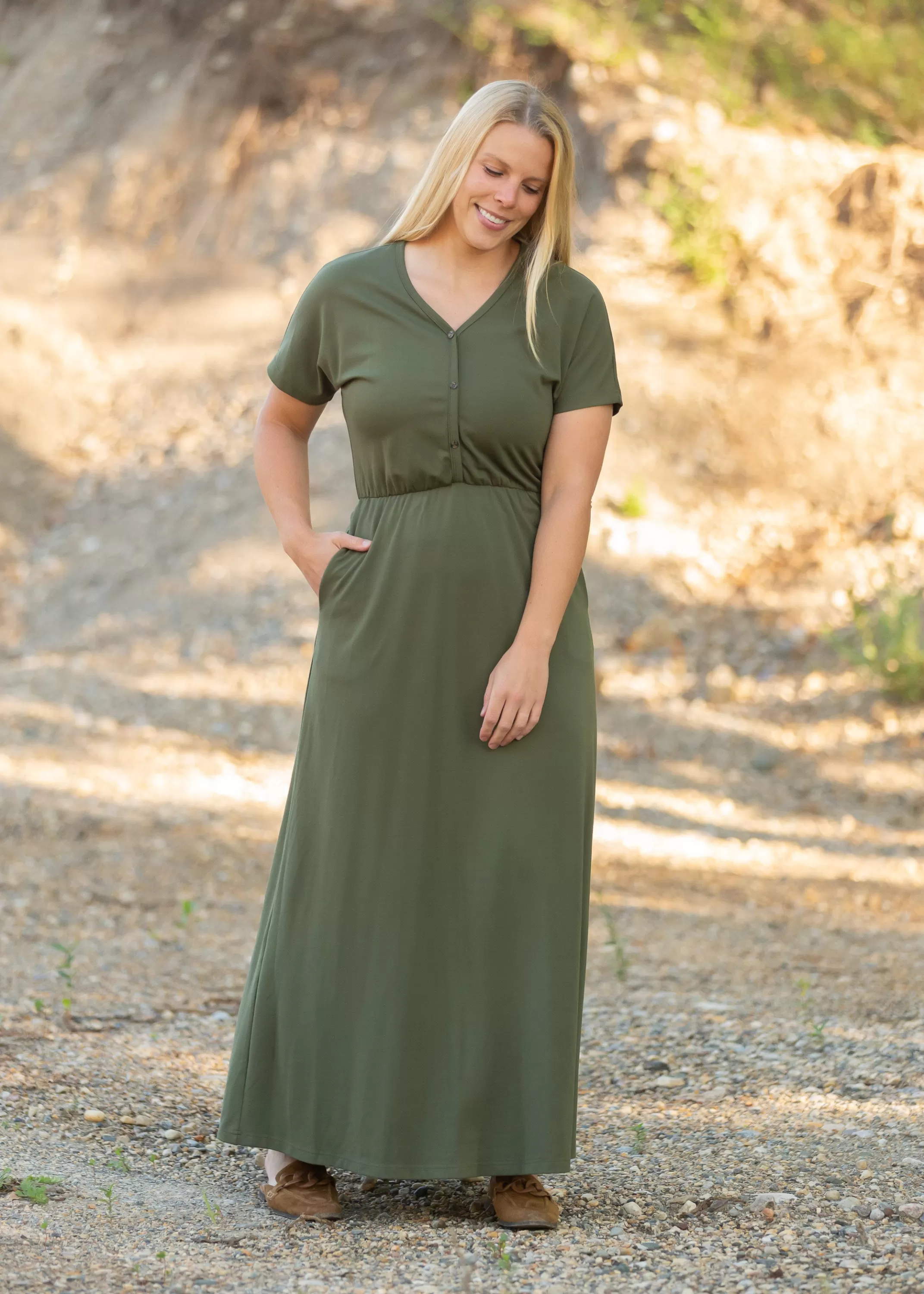 New Ella Cinched Waist Maxi Dress Women Plus Size