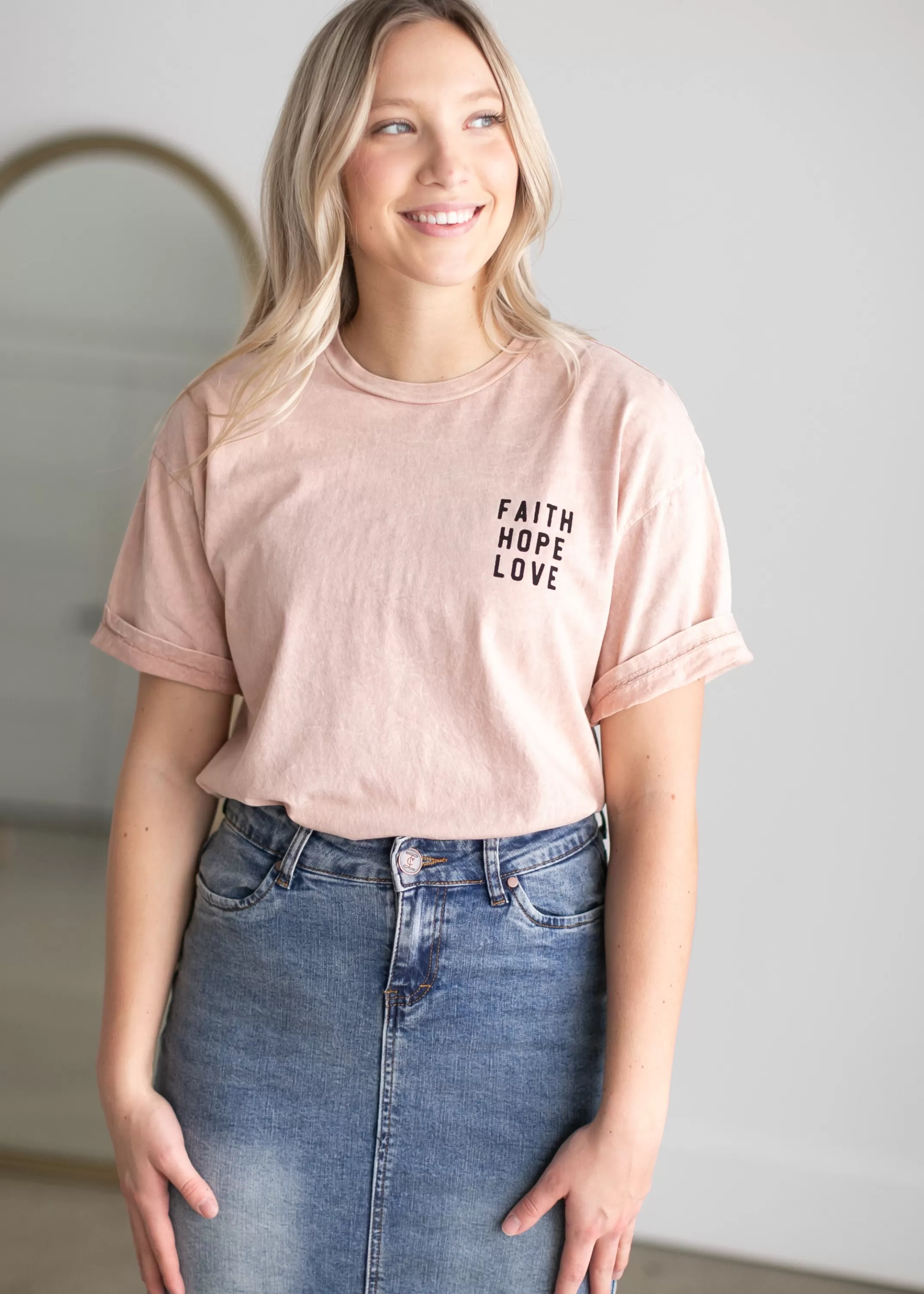 Best Faith, Hope, & Love Graphic Top Women Short Sleeve