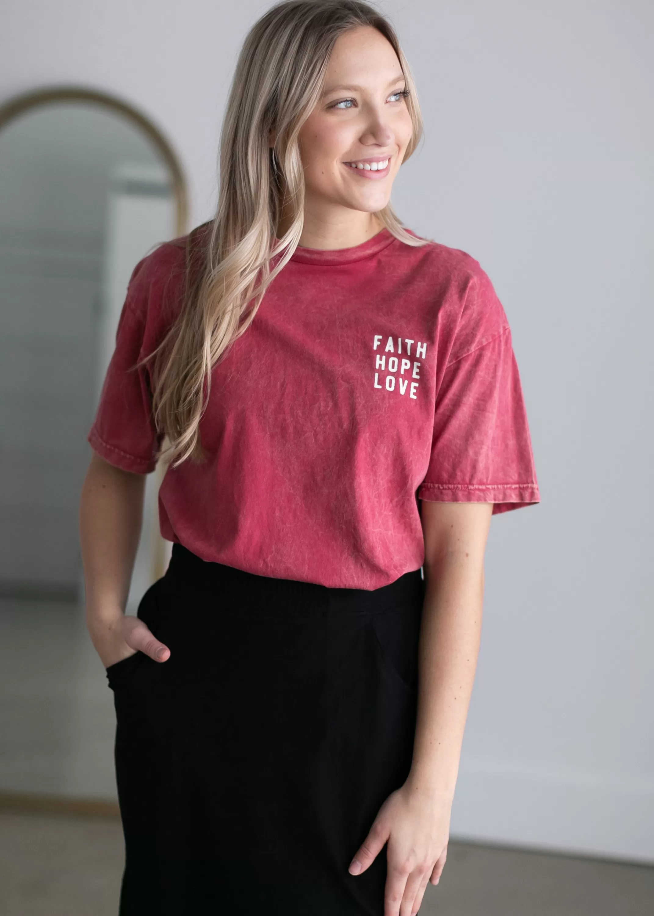 Best Faith, Hope, & Love Graphic Top Women Short Sleeve