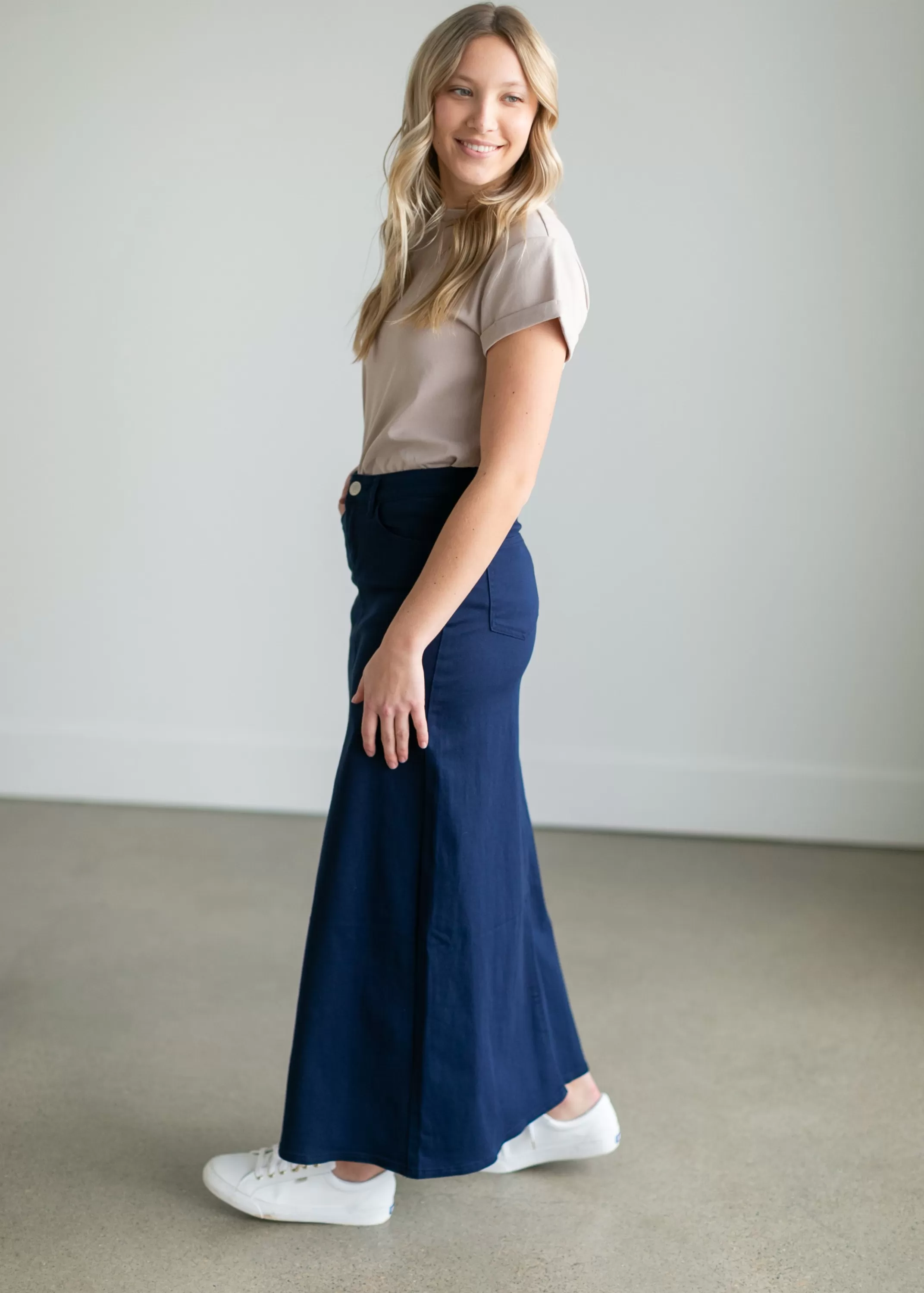 Flash Sale Faith Navy Long Denim Maxi Skirt Women Skirts
