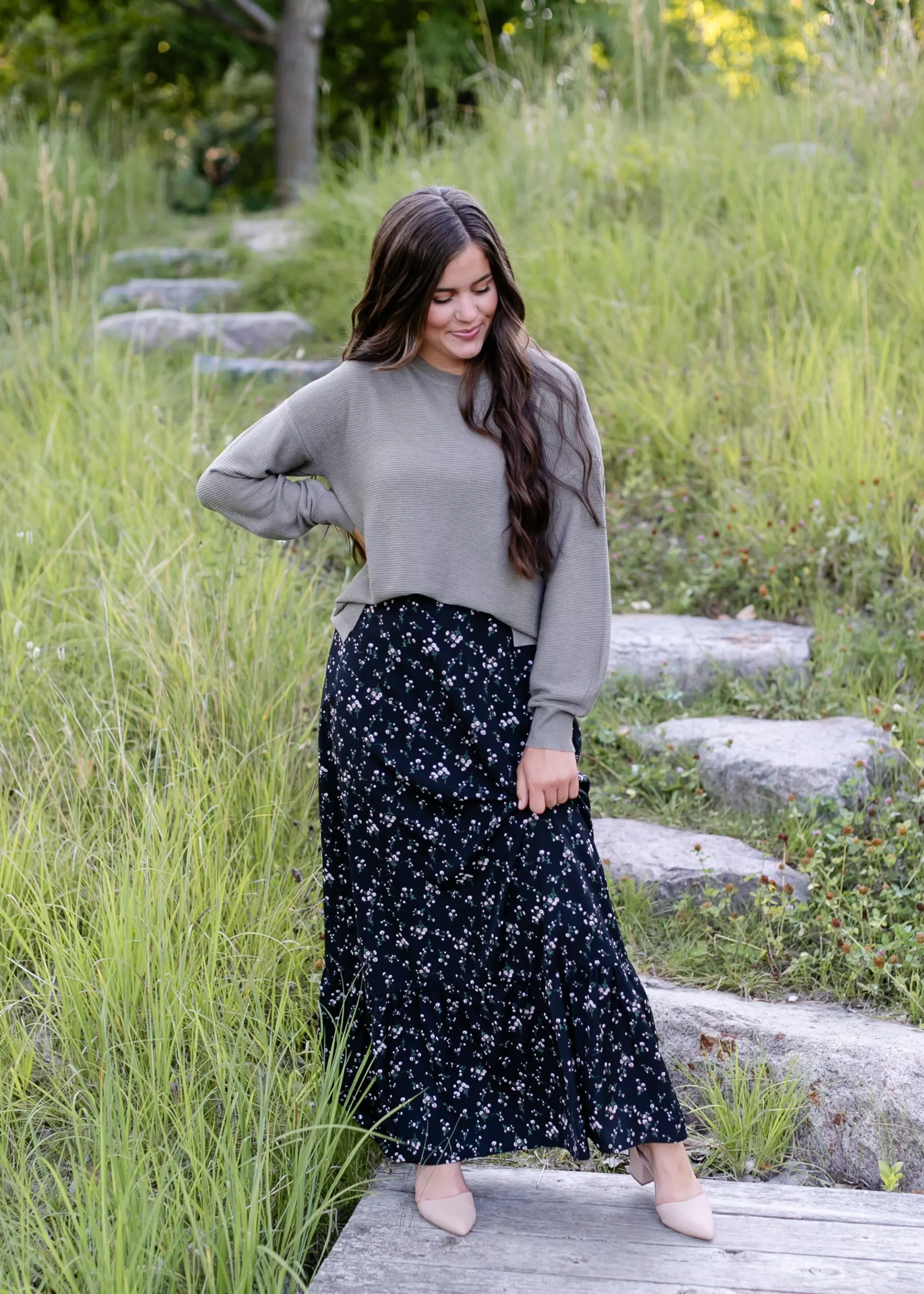 Best Sale Havyn Floral Lined Maxi Skirt Women Plus Size