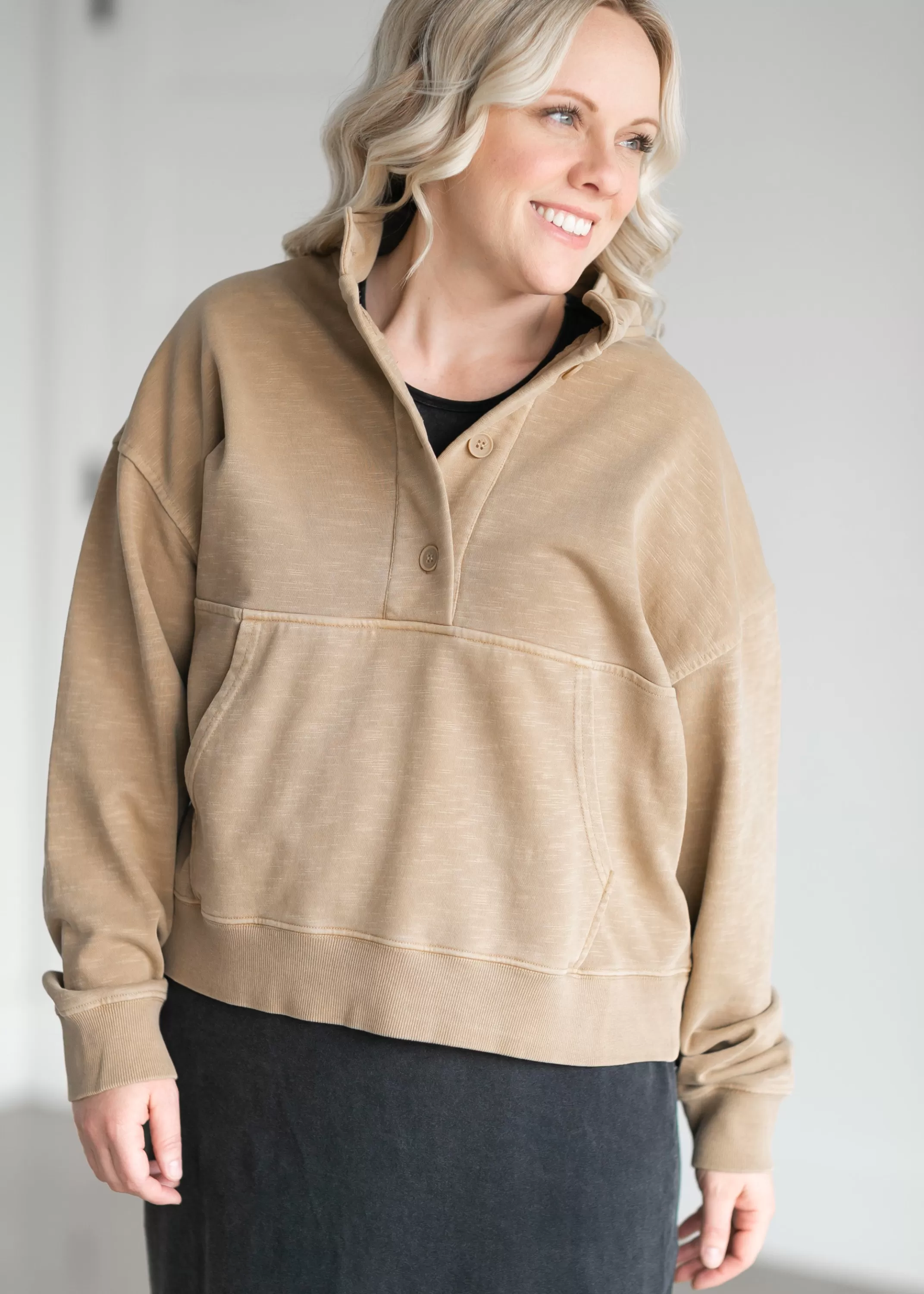 Store Hayes Half Button Top Women Nursing Friendly