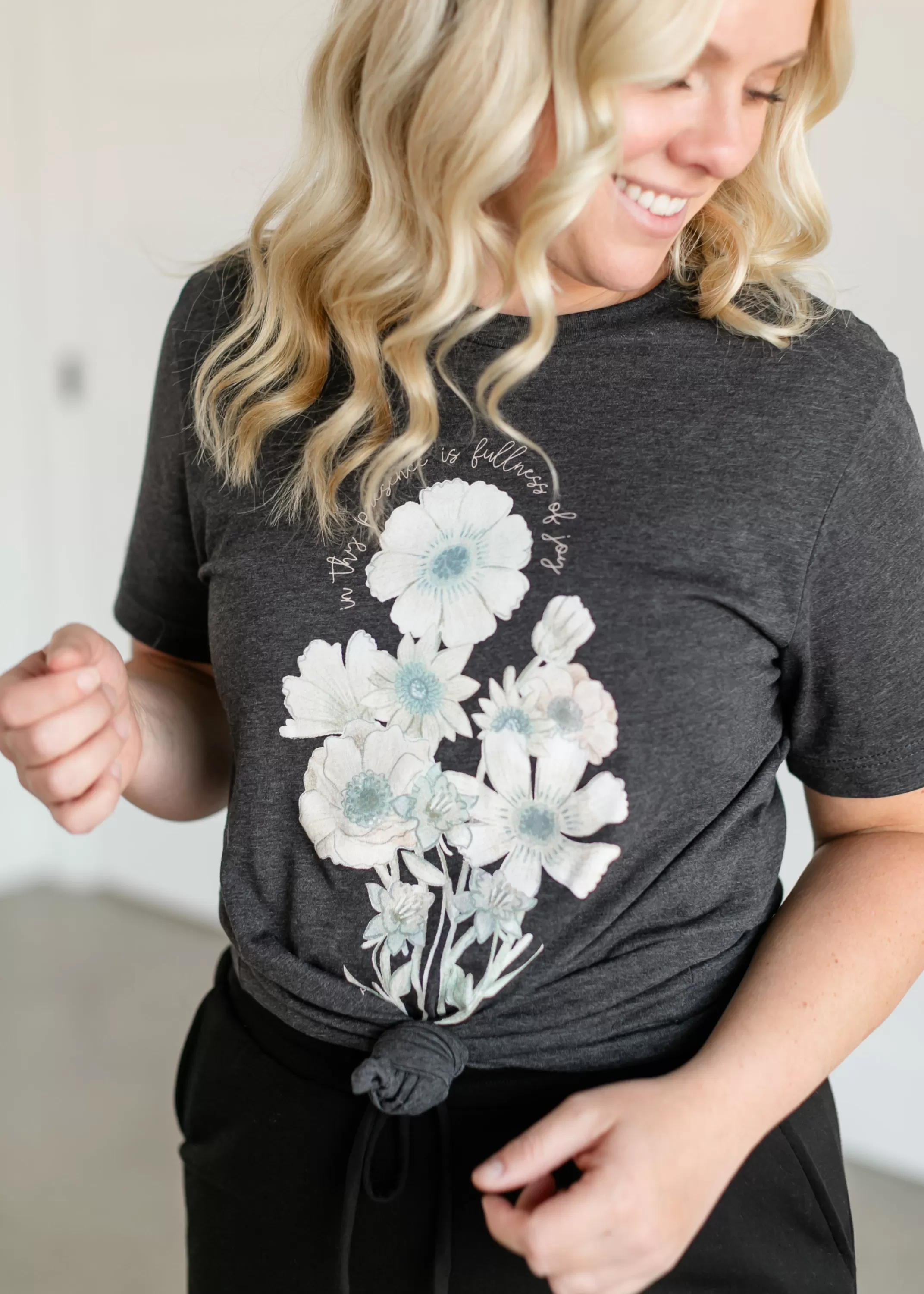 Shop Inherit Psalm 16:11 Floral Graphic T-Shirt Women Plus Size