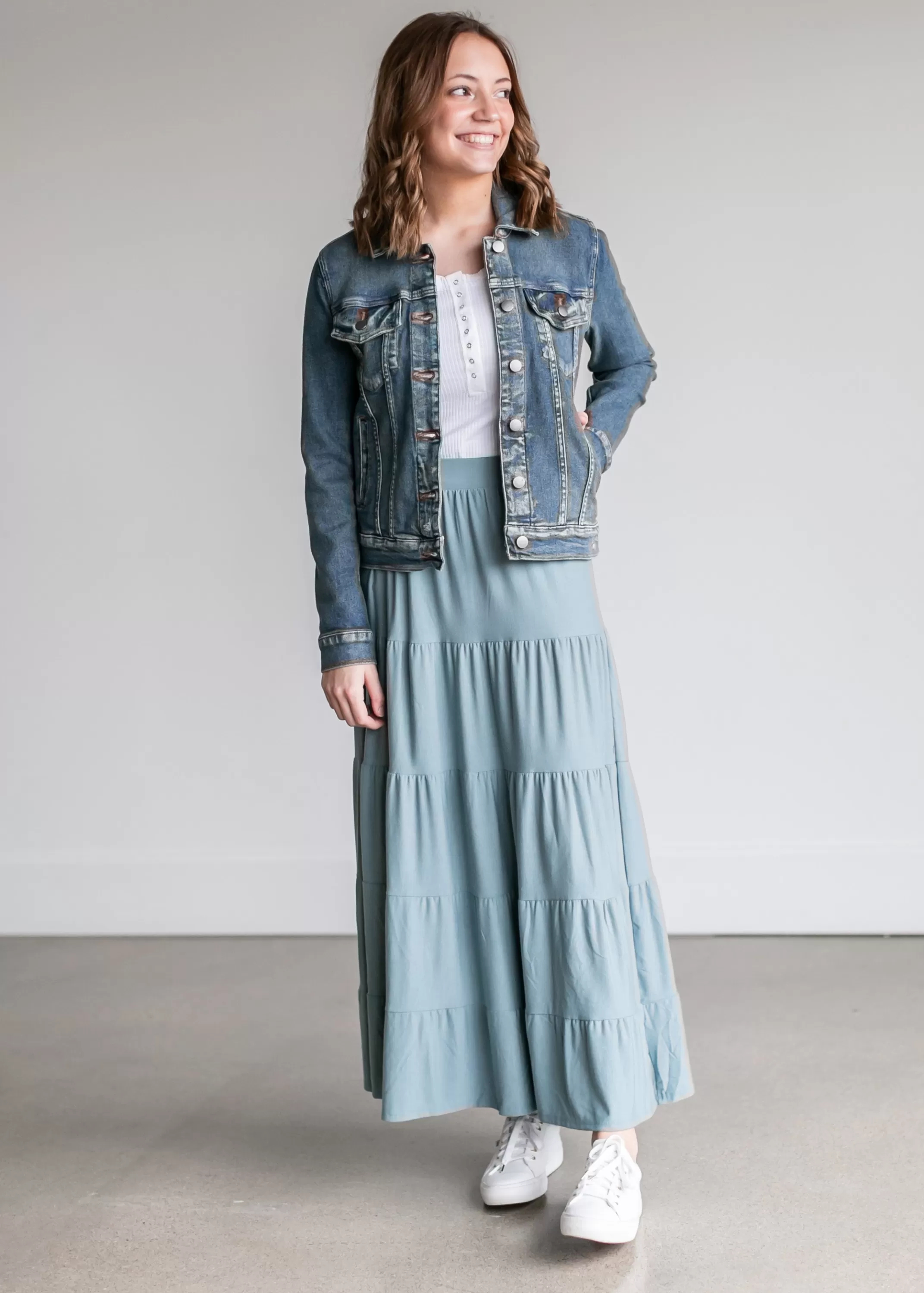 Shop Jacqueline Vintage Wash Jean Jacket Women Nursing Friendly