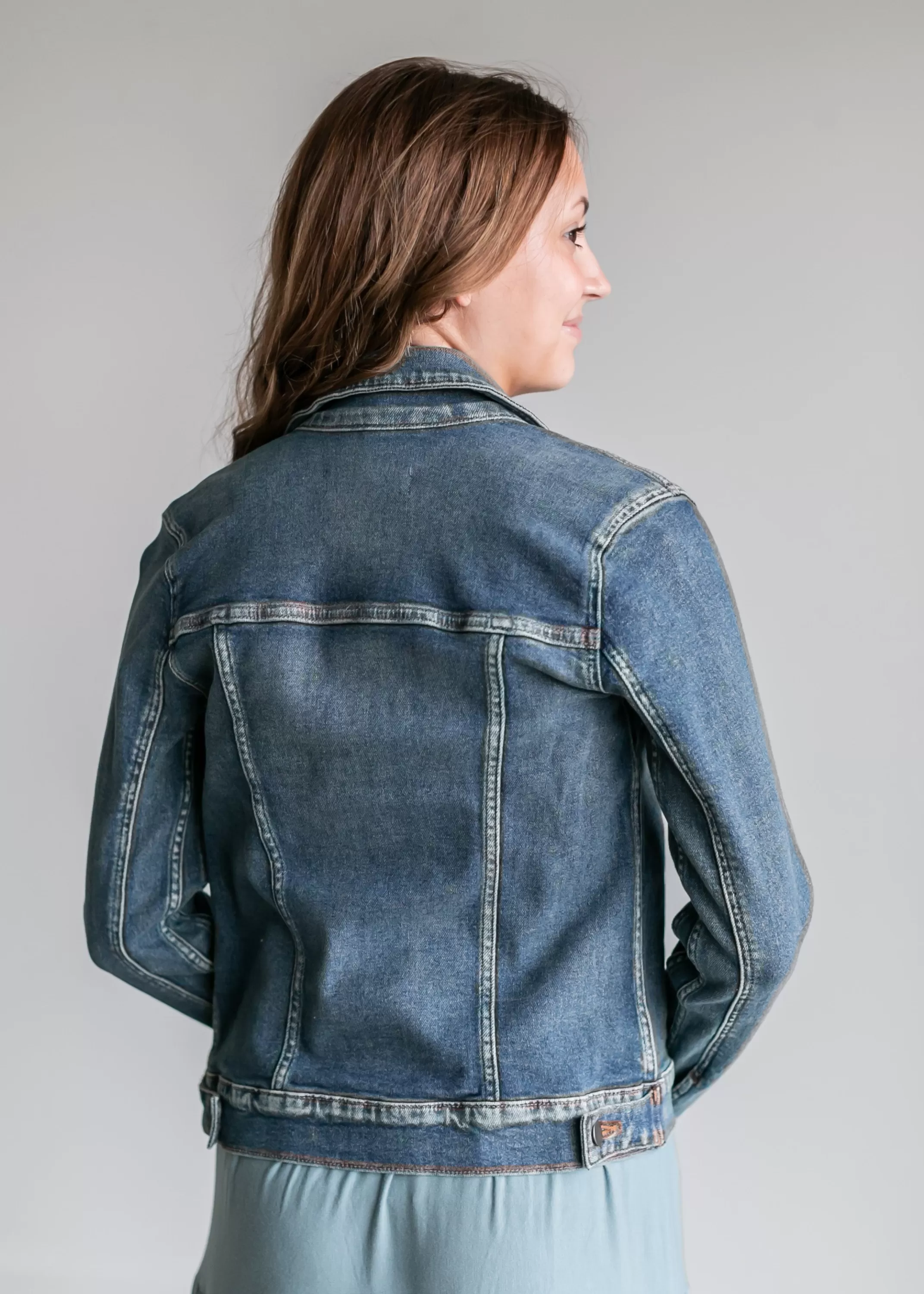 Shop Jacqueline Vintage Wash Jean Jacket Women Nursing Friendly