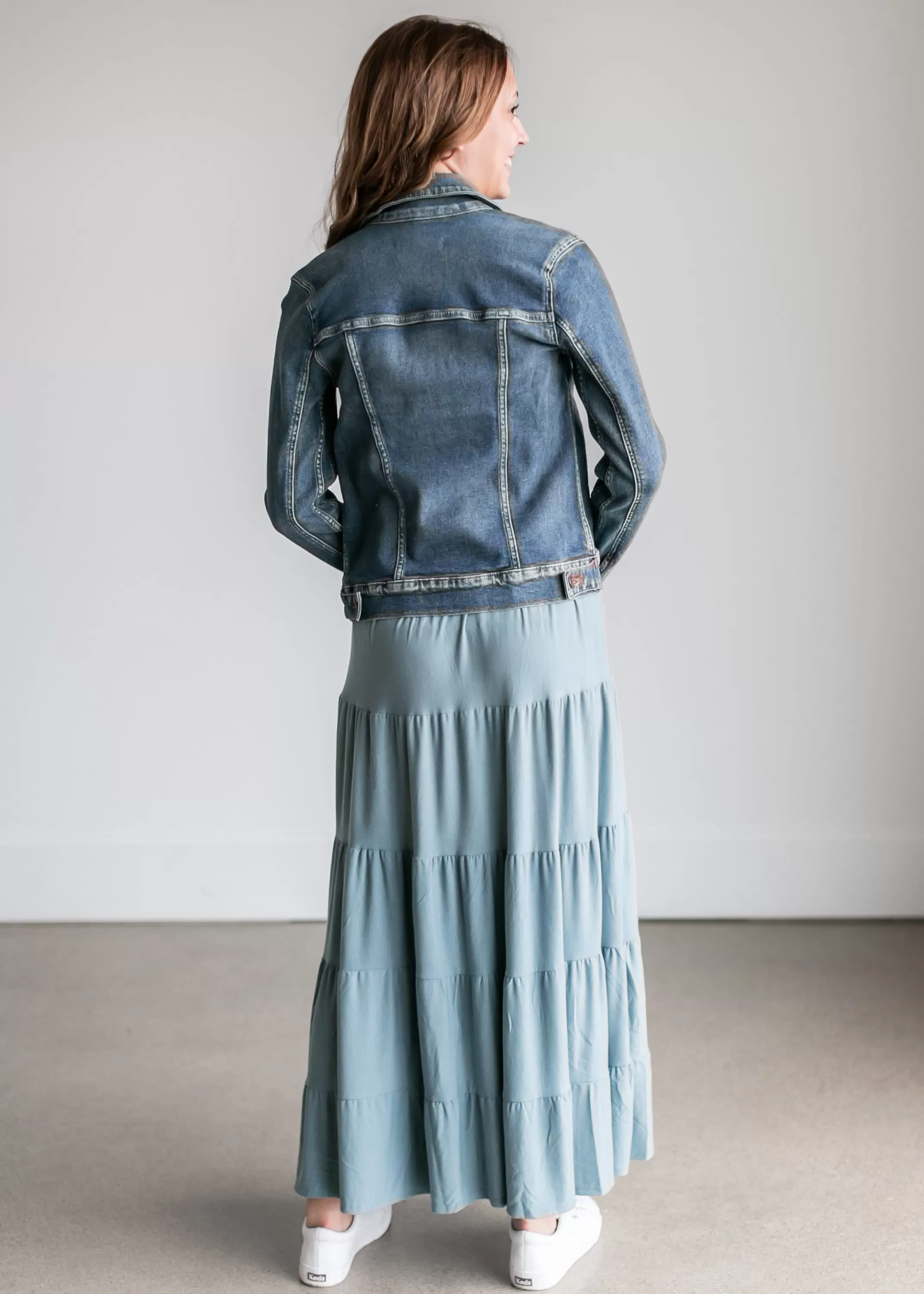 Shop Jacqueline Vintage Wash Jean Jacket Women Nursing Friendly