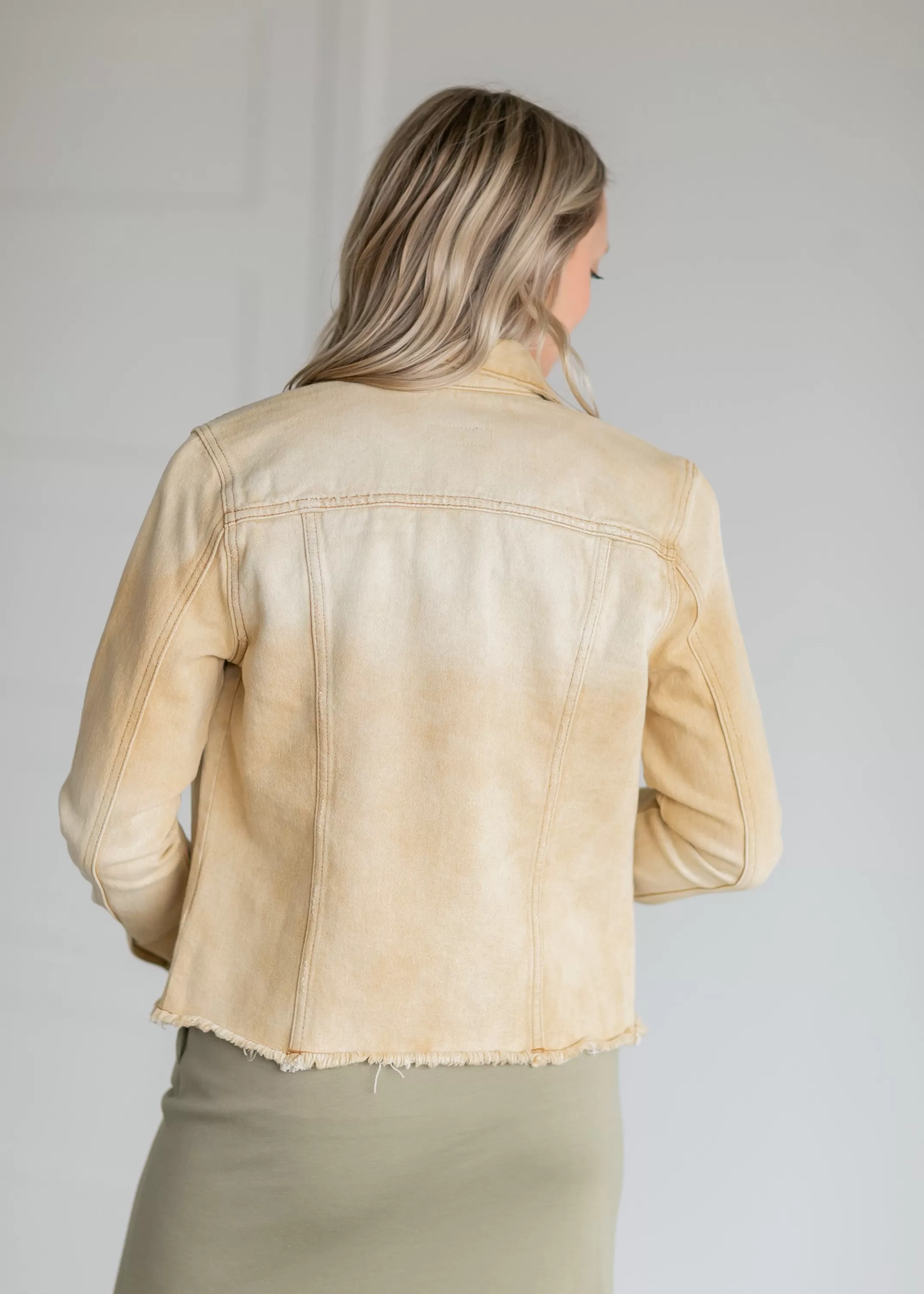 Fashion Julia Khaki Denim Jacket Women Jackets