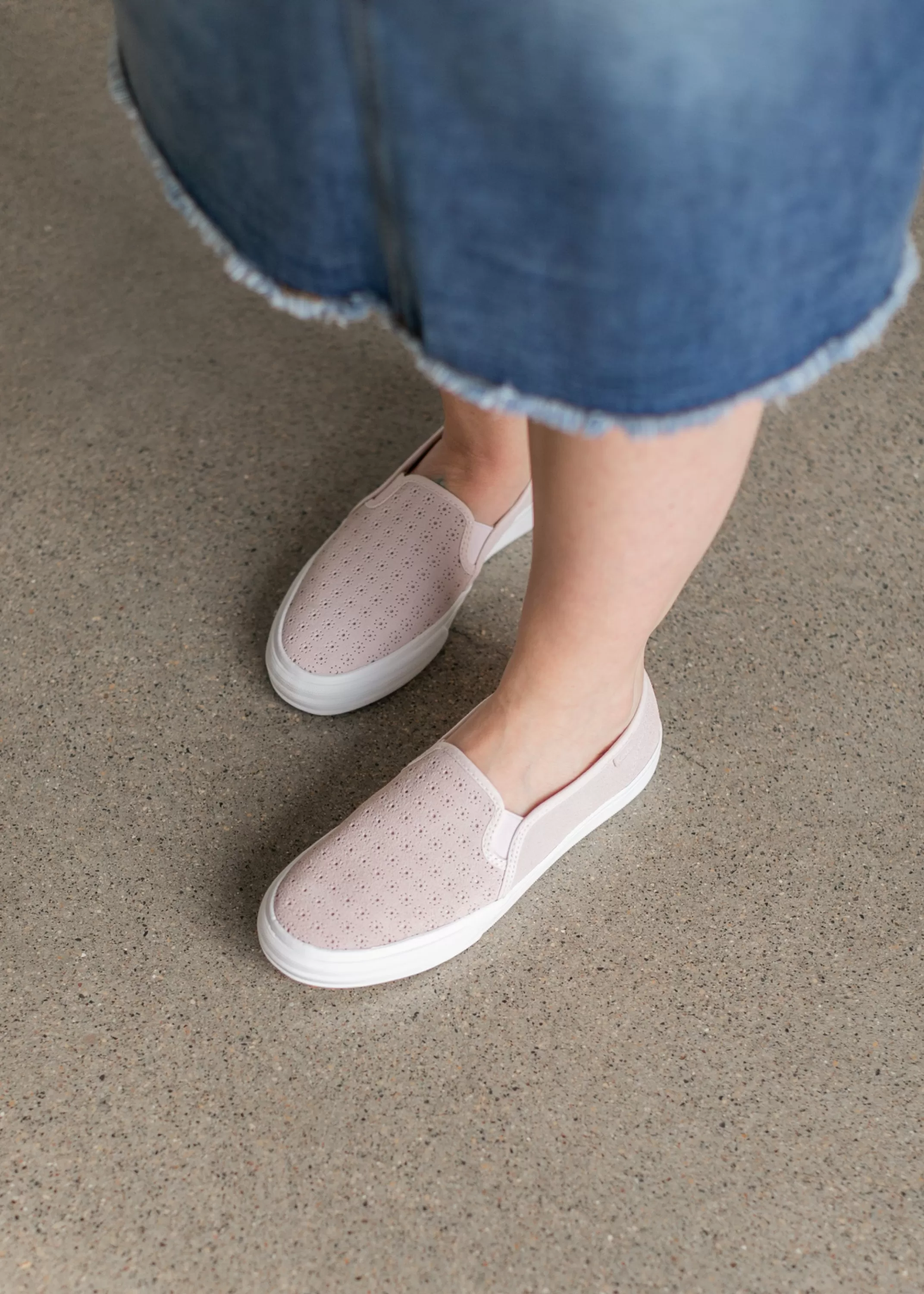 Clearance ®Double Decker Pink Slip On Sneaker Women Shoes