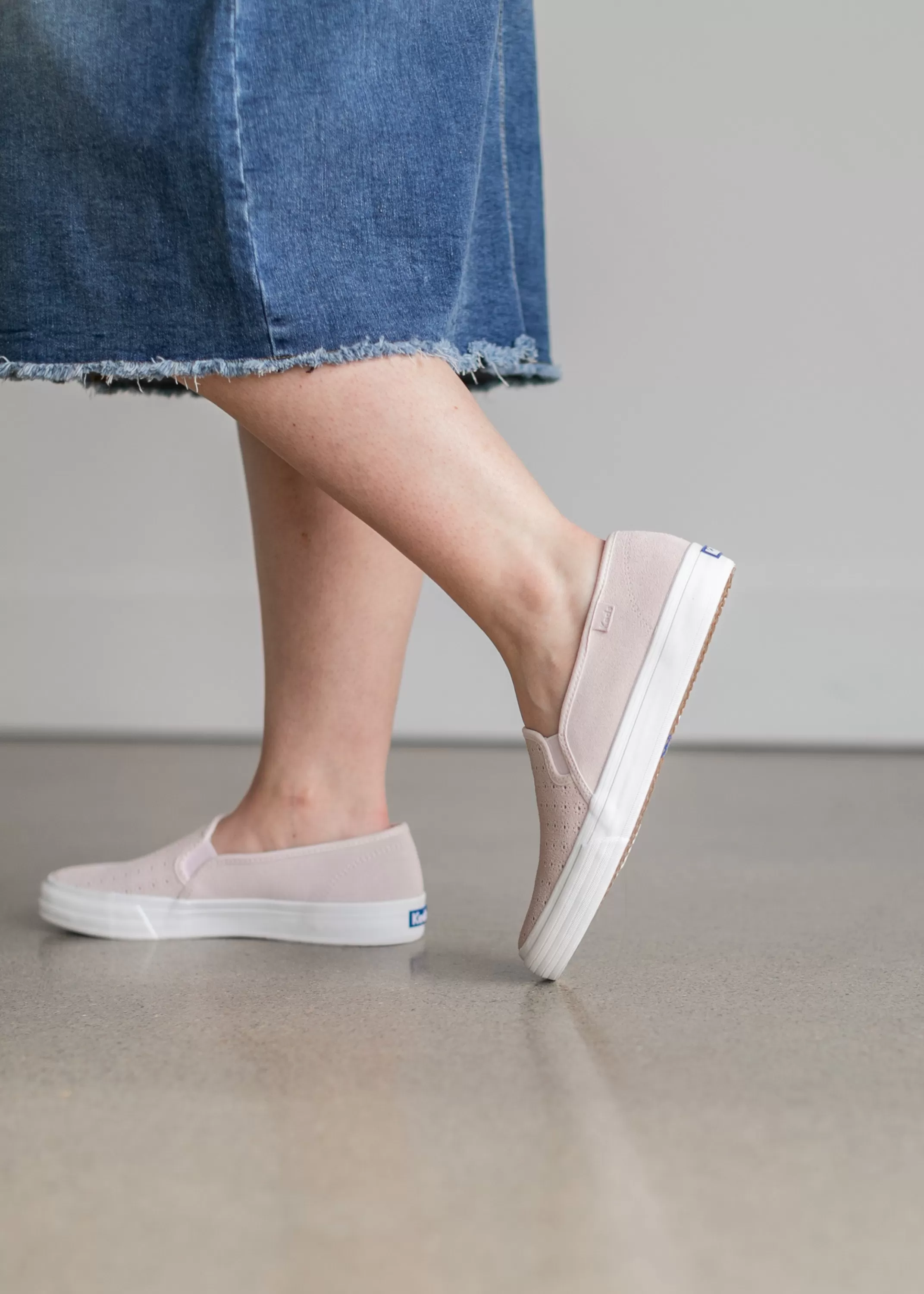Clearance ®Double Decker Pink Slip On Sneaker Women Shoes