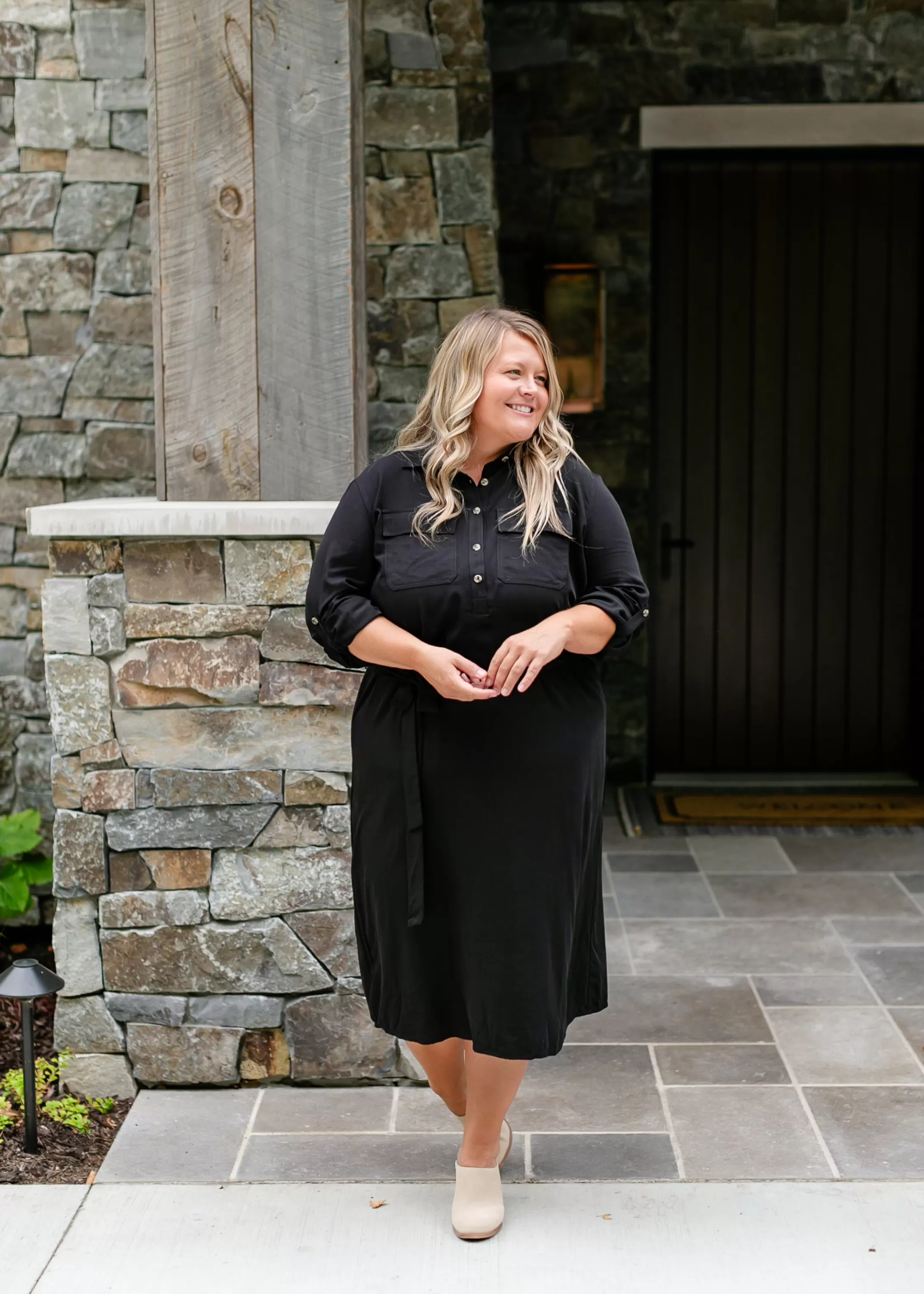 Outlet Kimberly Belted Midi Shirt Dress Women Plus Size