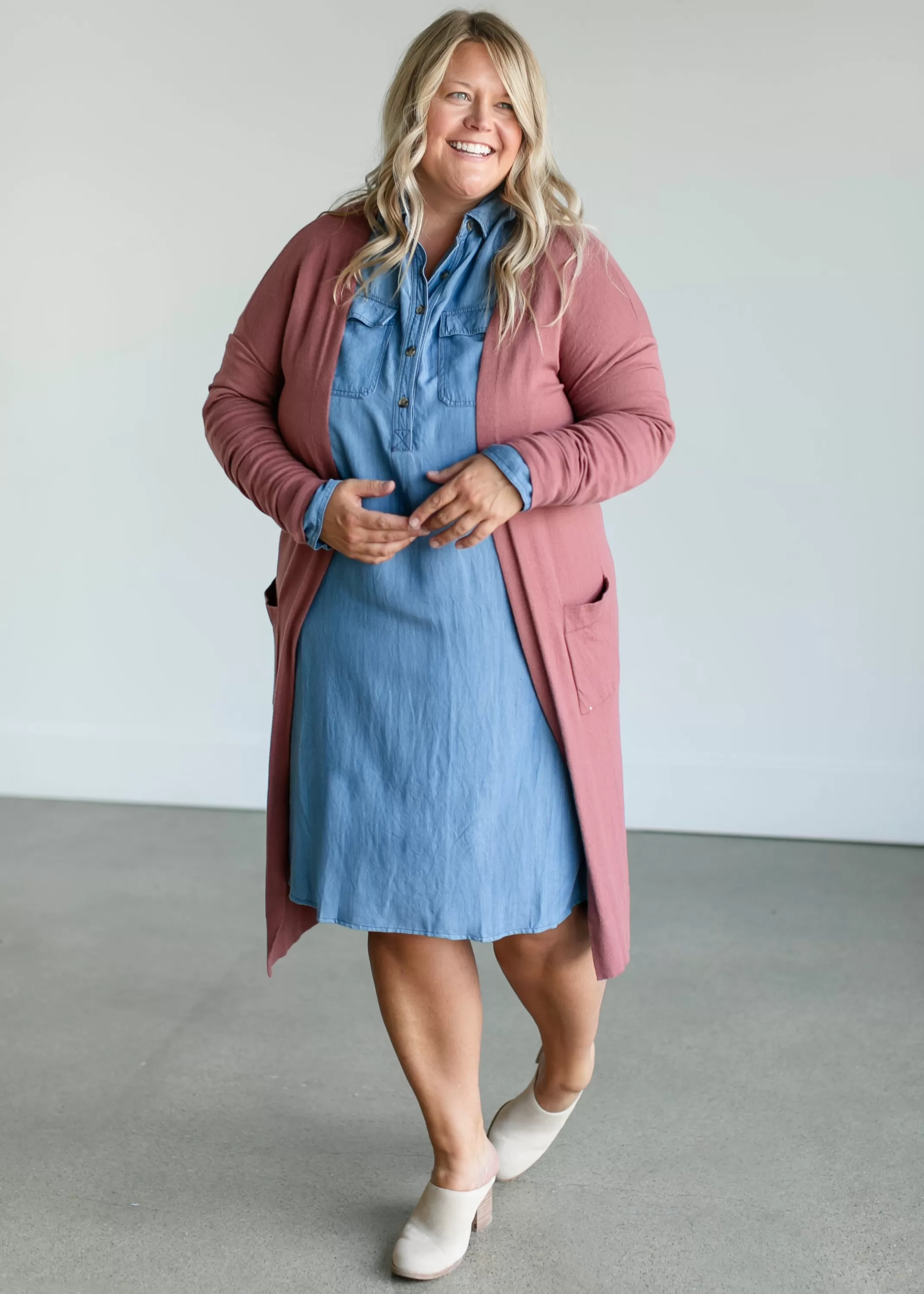 Outlet Kimberly Belted Midi Shirt Dress Women Plus Size