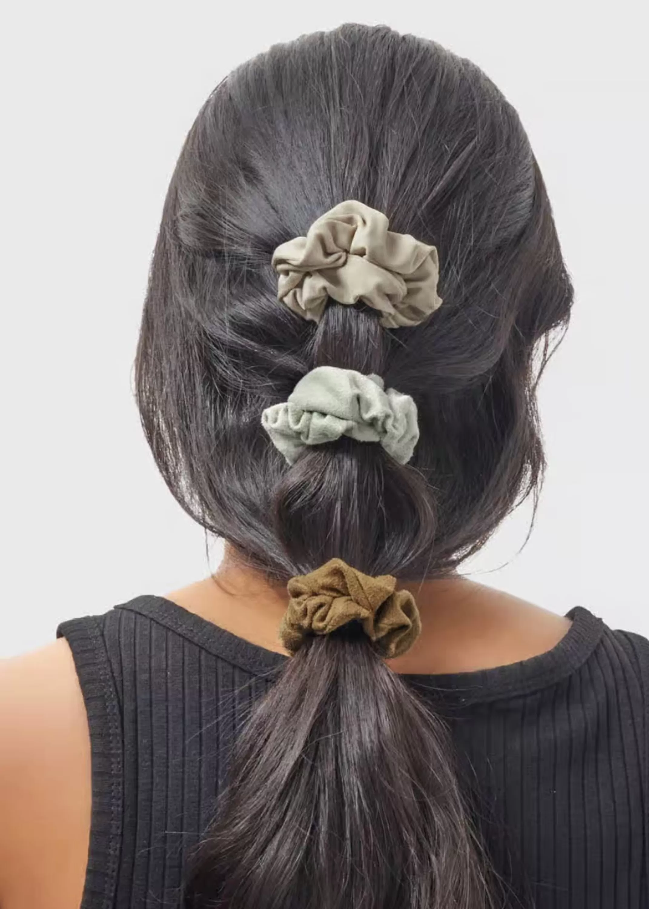 Flash Sale Textured Scrunchies 5Pc Set Women Accessories