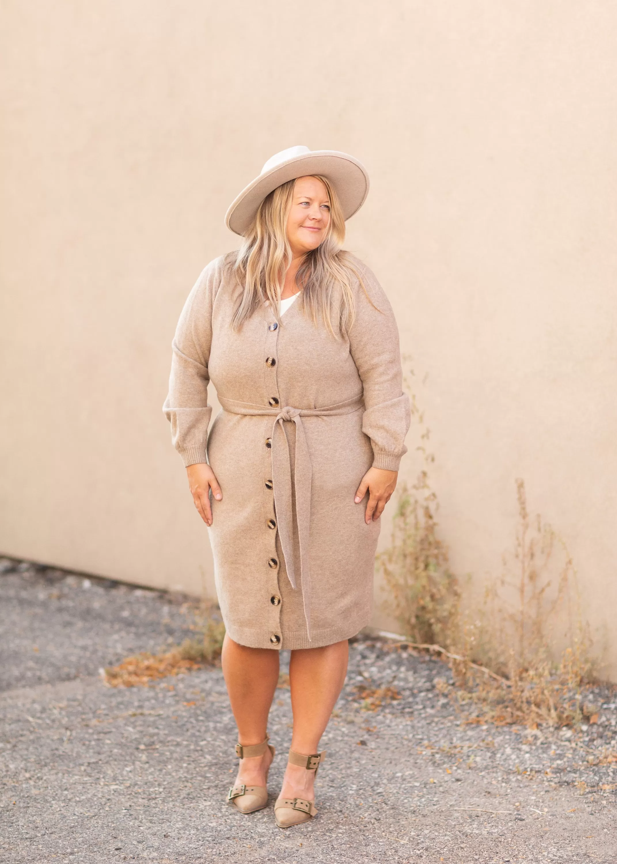 Online Lauren Button Up Sweater Dress Women Nursing Friendly