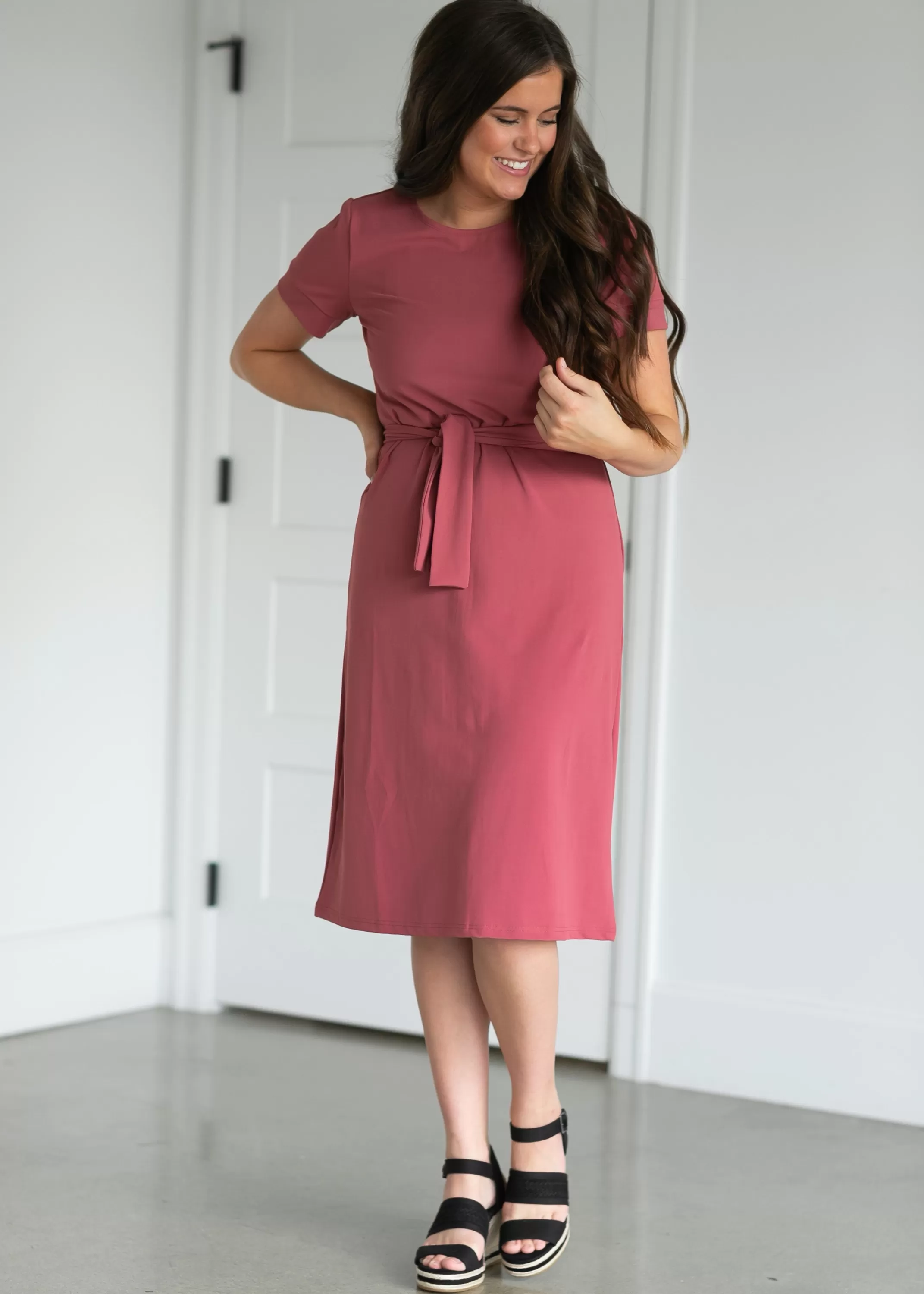 Flash Sale Lennox Classic Mauve Midi Dress Women Plus Size