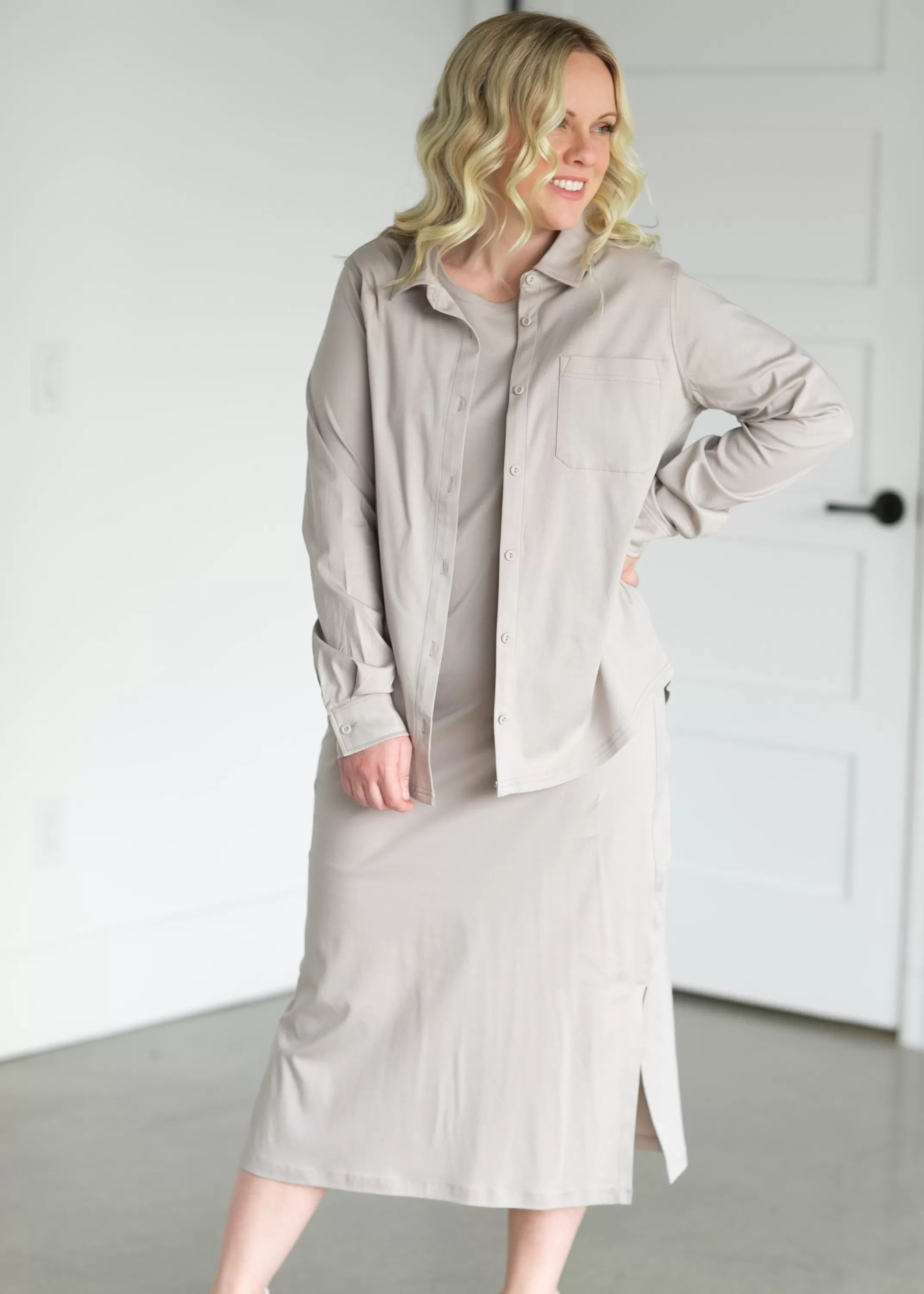 Hot Mila Cotton Button Down Top Women Nursing Friendly