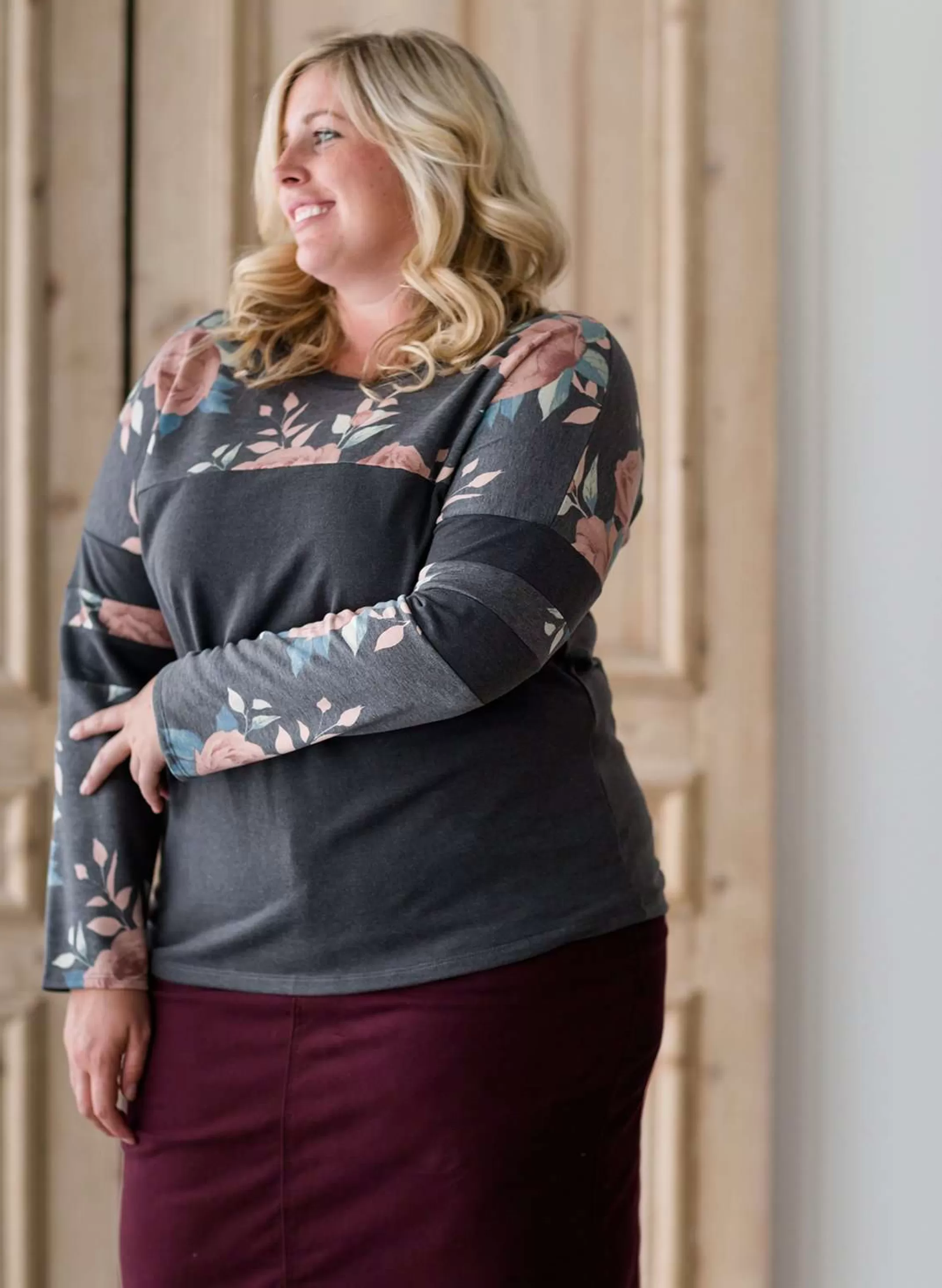 Cheap Modest Women's Plus Size Nature Walk Top | Inherit Clothing Company Women Plus Size