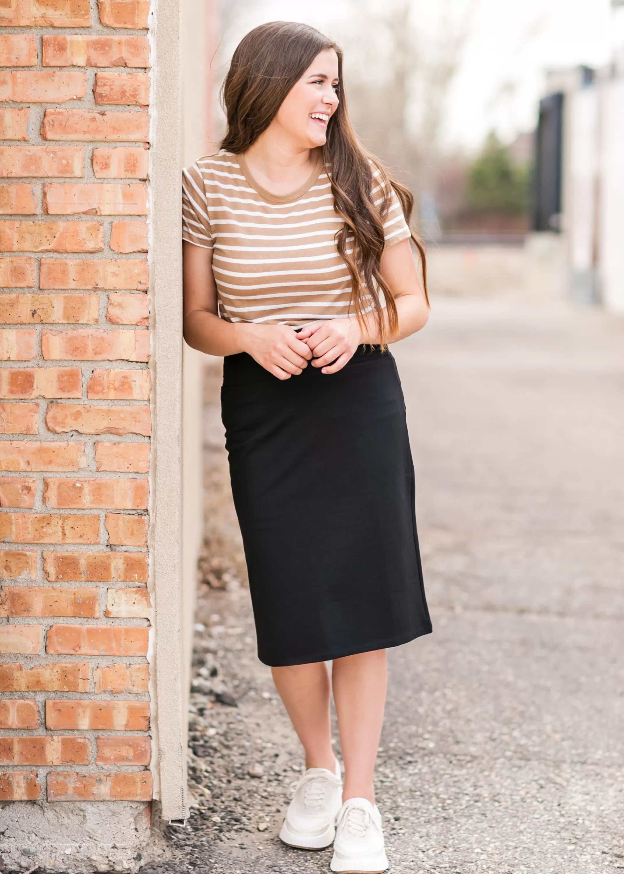 New Modest Women's Quinn Midi Skirt | Inherit Clothing Company Women Mommy + Me