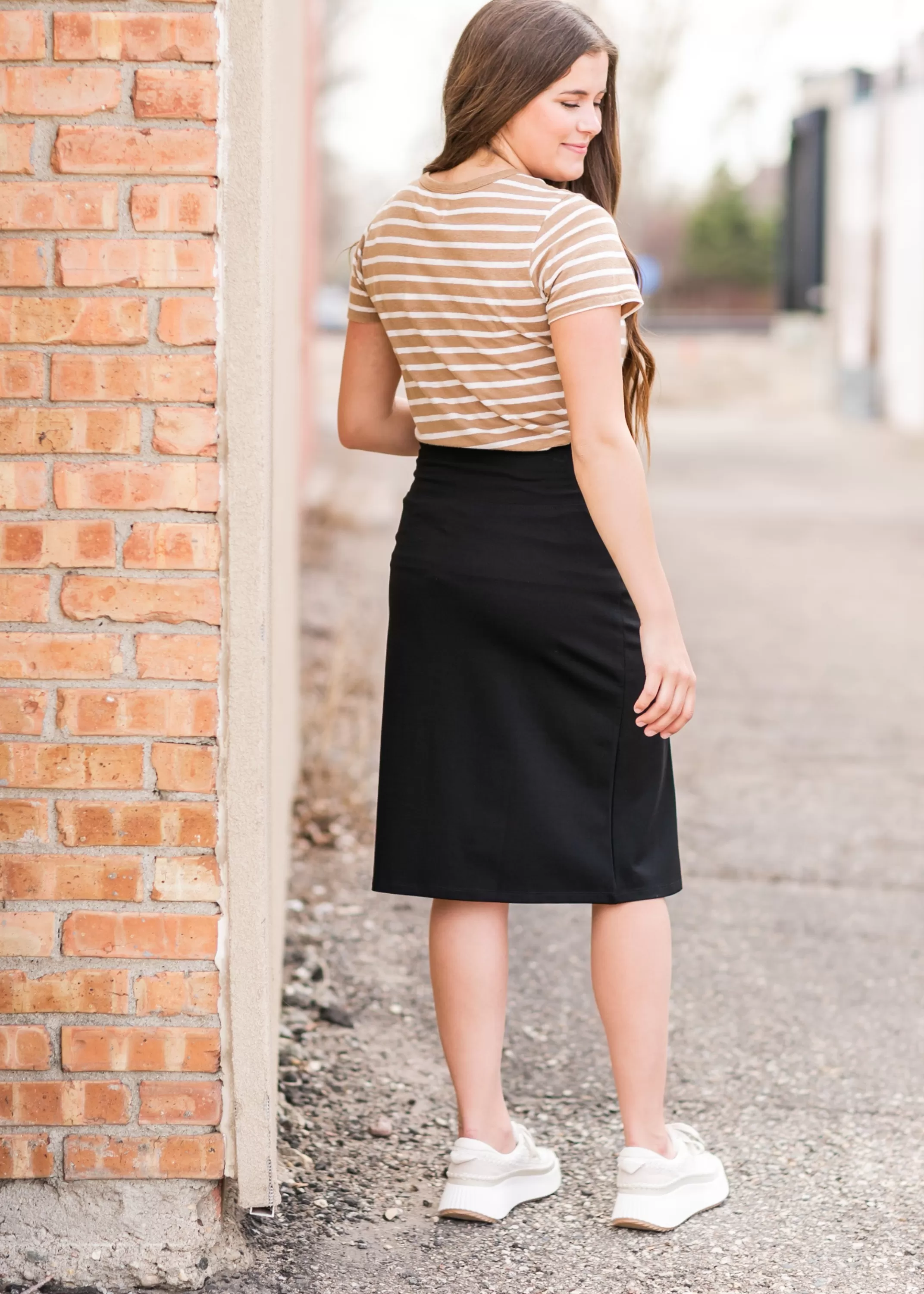 New Modest Women's Quinn Midi Skirt | Inherit Clothing Company Women Mommy + Me