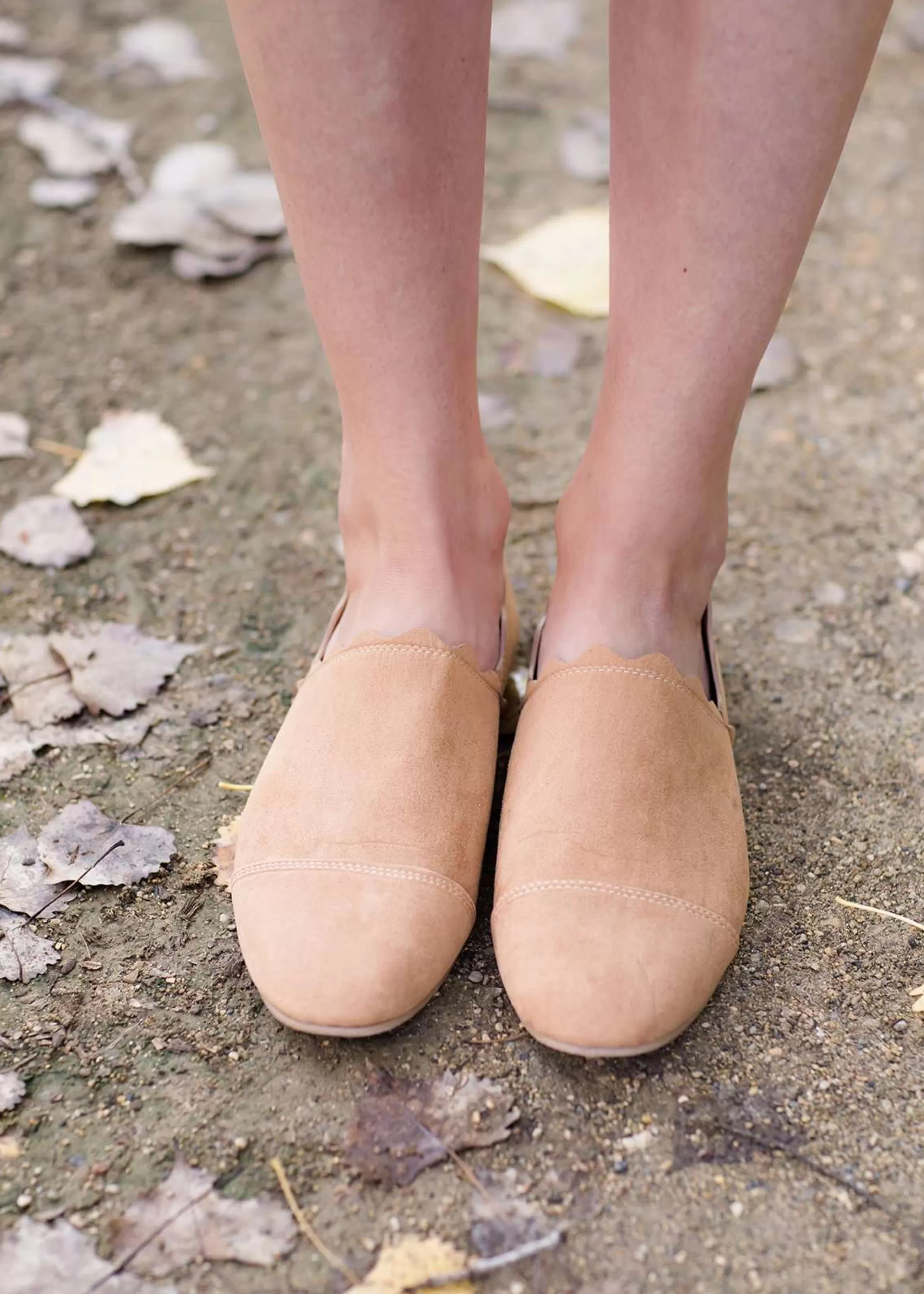 Sale Modest Women's Ribbon Detail Suede Flat | Inherit Clothing Company Women Shoes