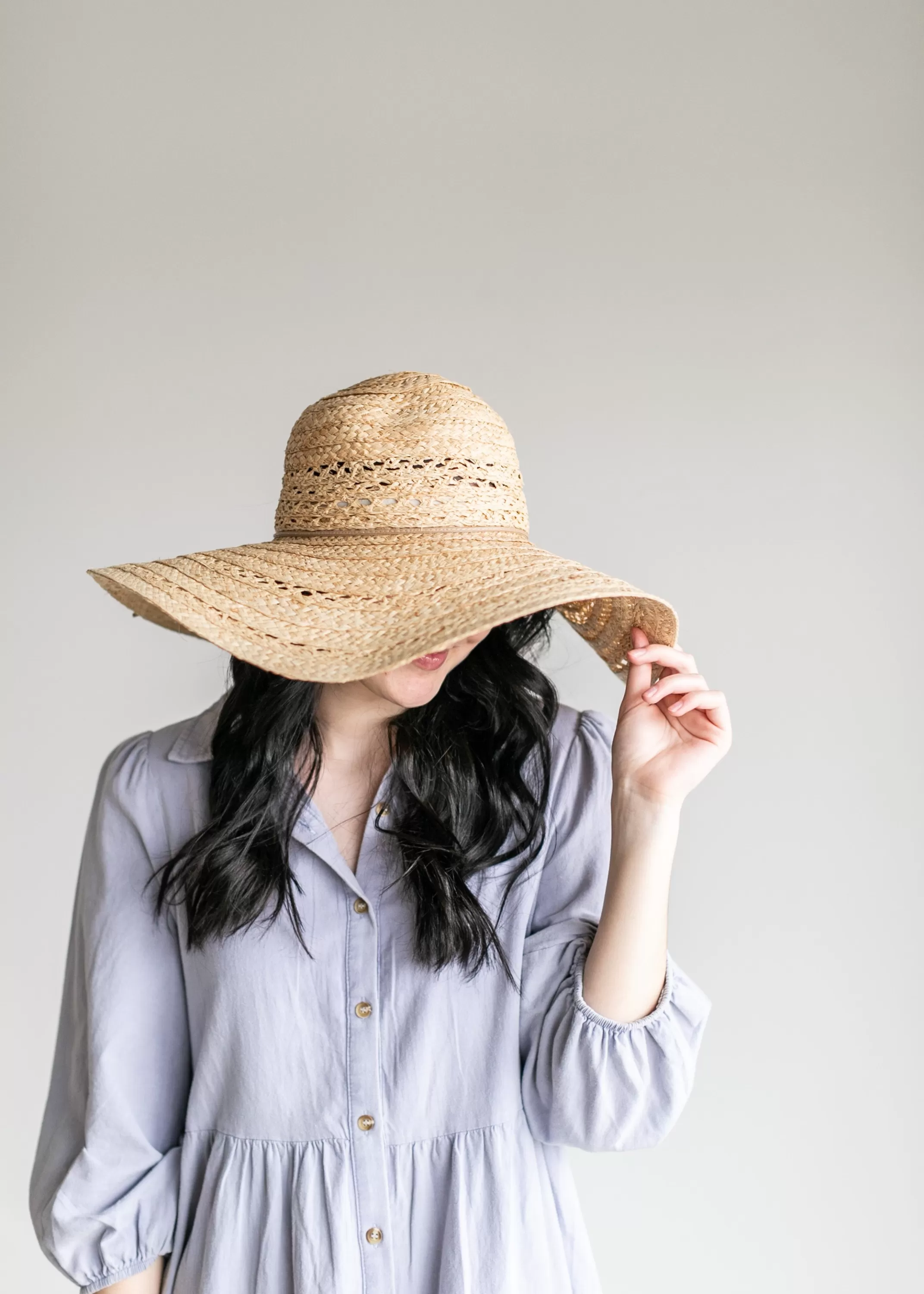 Discount Natural Wide Brim Straw Sunhat Women Accessories