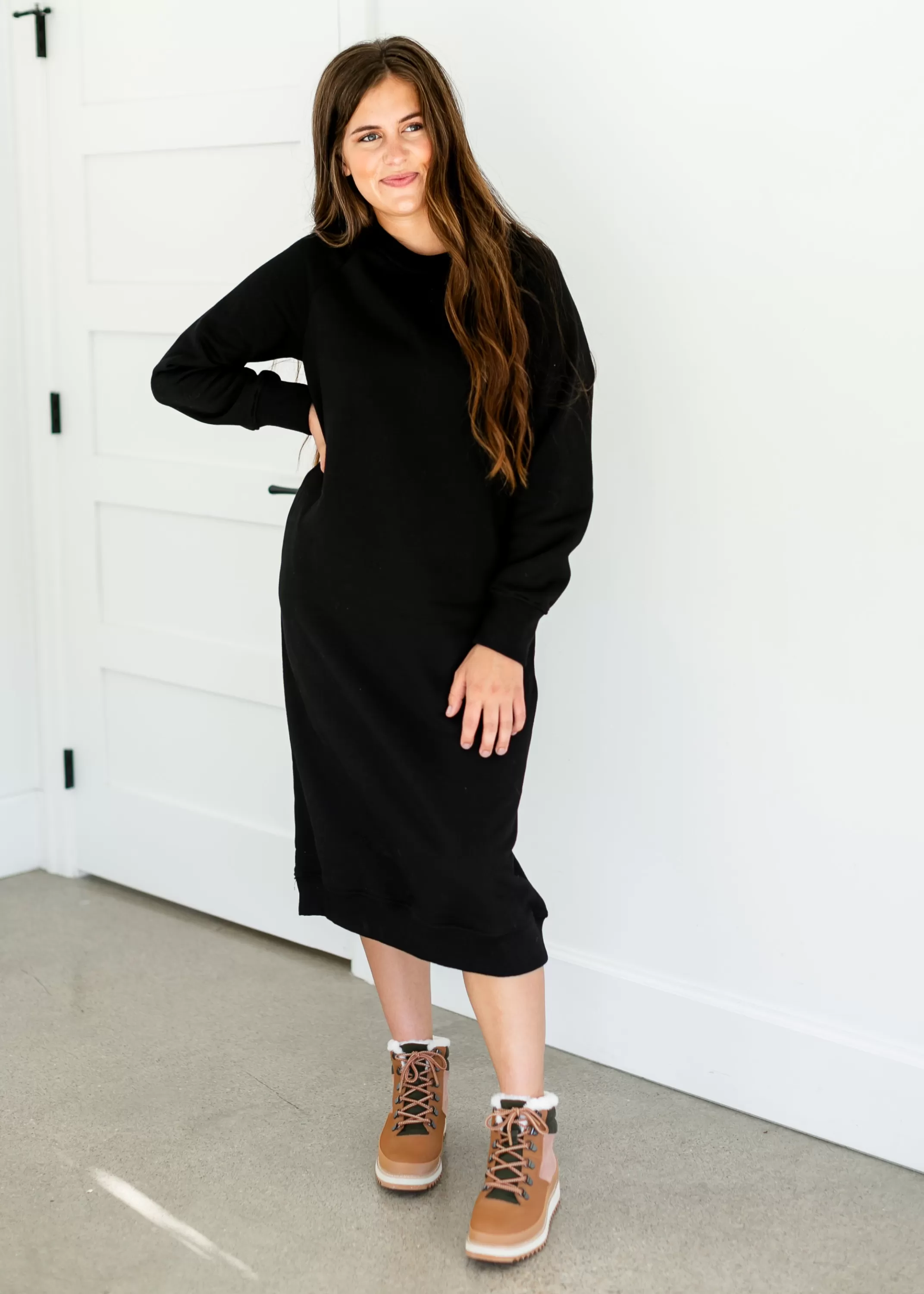 Discount Nova Crewneck Sweatshirt Dress-46" Women Plus Size