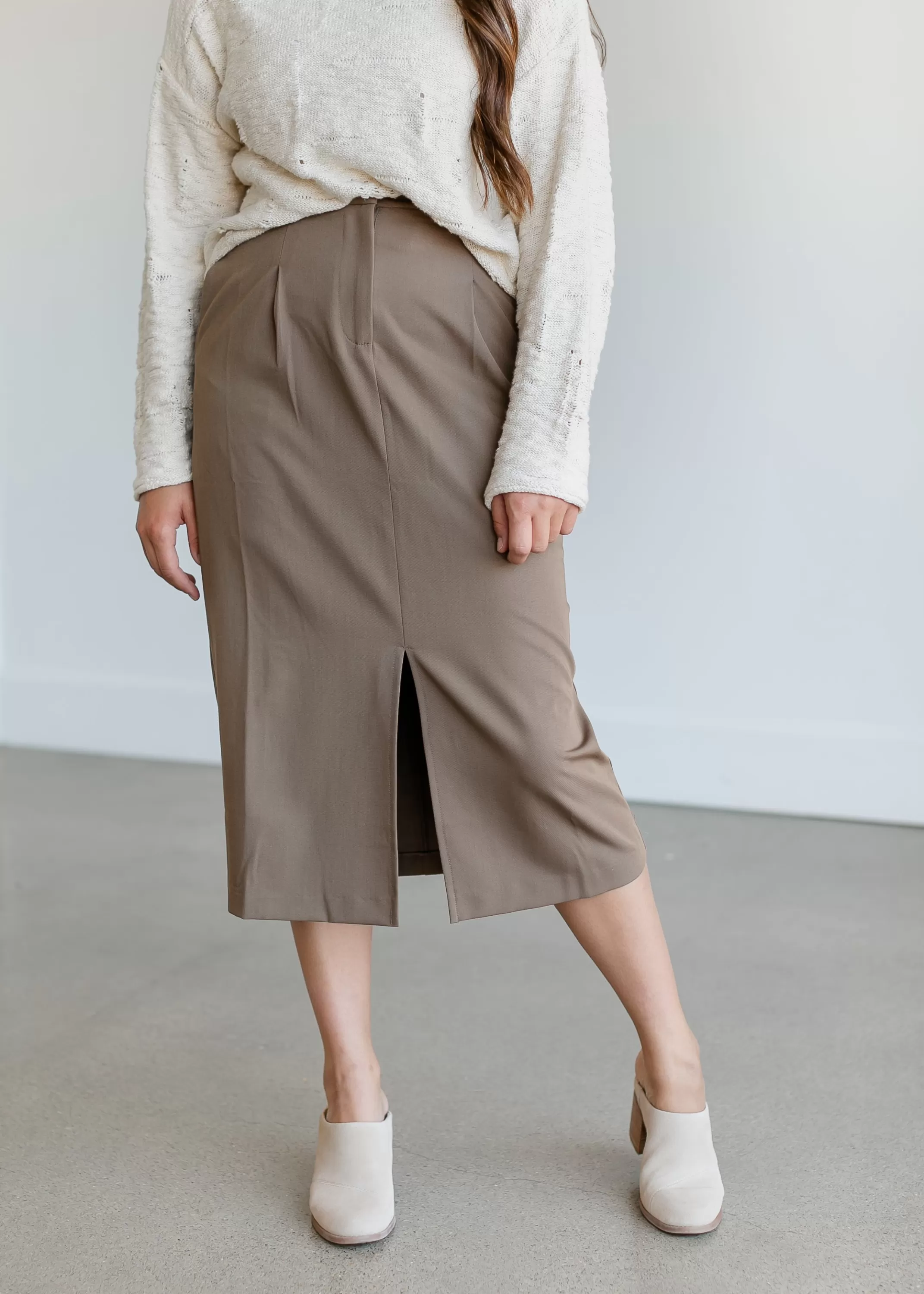 New Penny Trouser Midi Skirt Women Slit