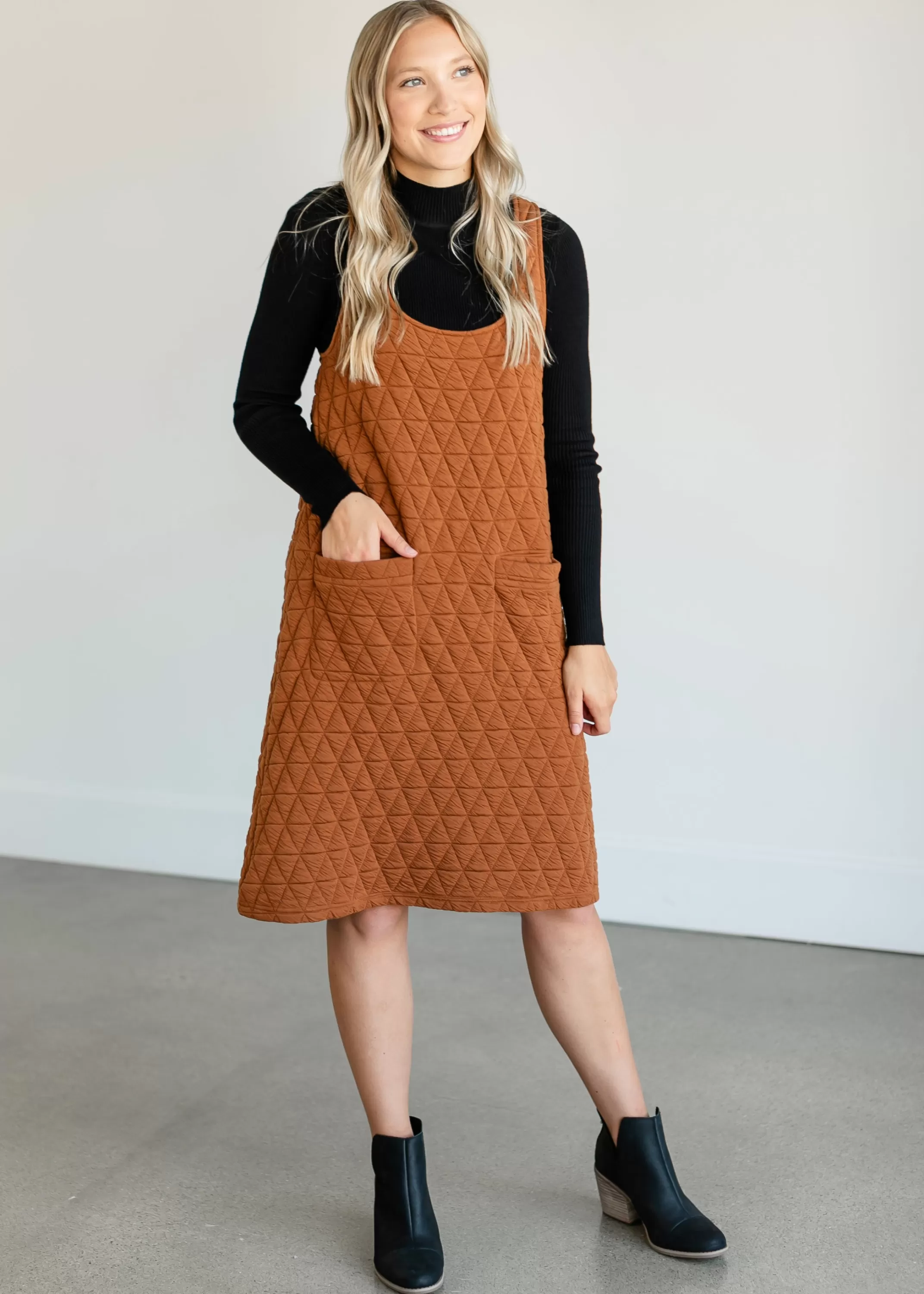 Shop Quilted Knit Tank Midi Dress Women Nursing Friendly