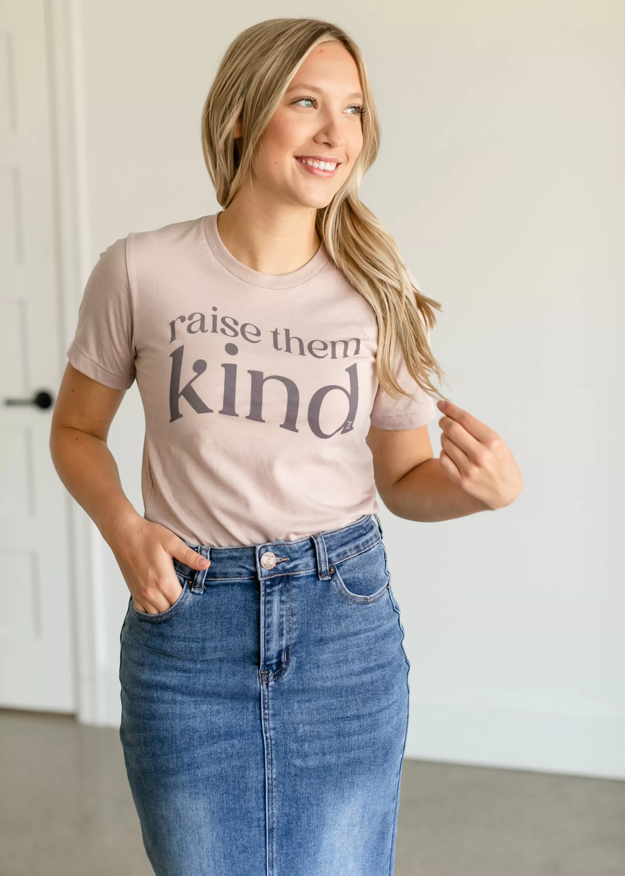 Discount Raise Them Kind Short Sleeve T-Shirt Women Tops