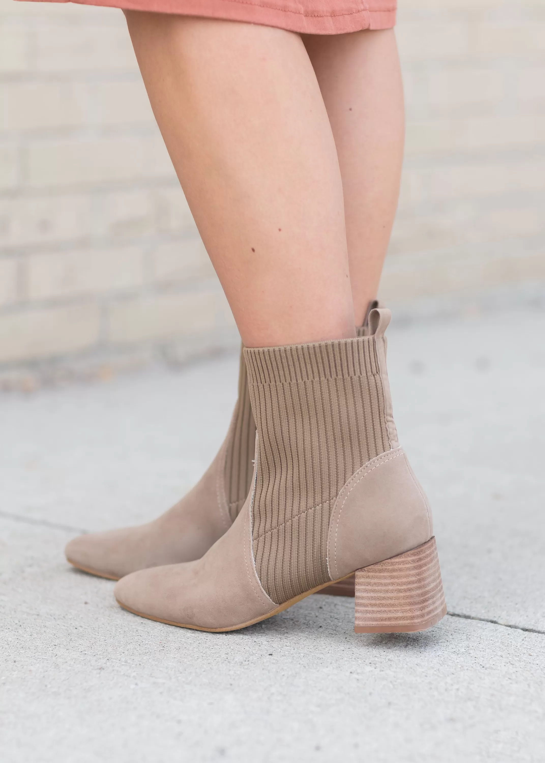Flash Sale The Geraldine Suede Taupe Bootie Women Shoes