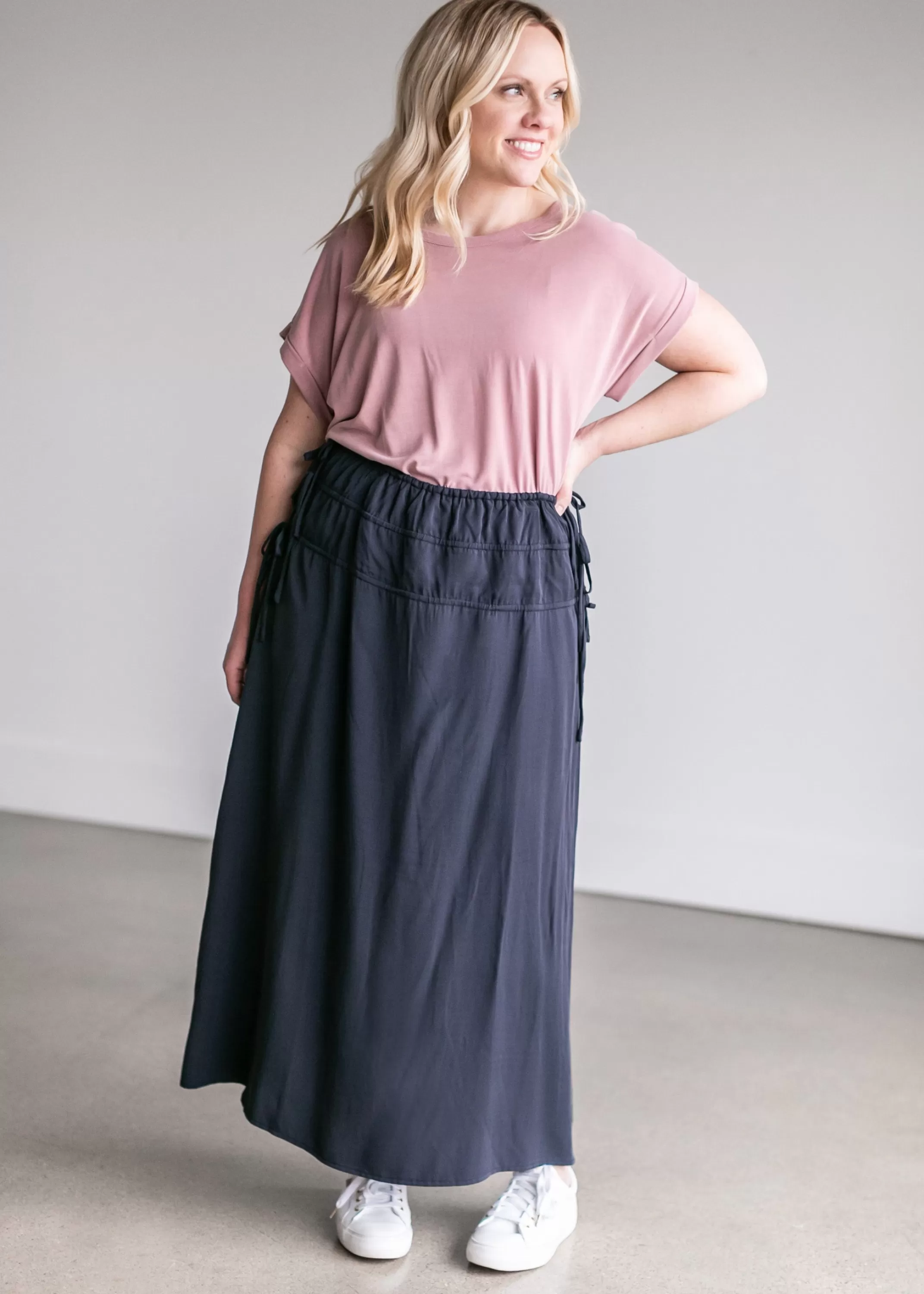 Outlet The Simona Maxi Linen Skirt Women Straight Fit