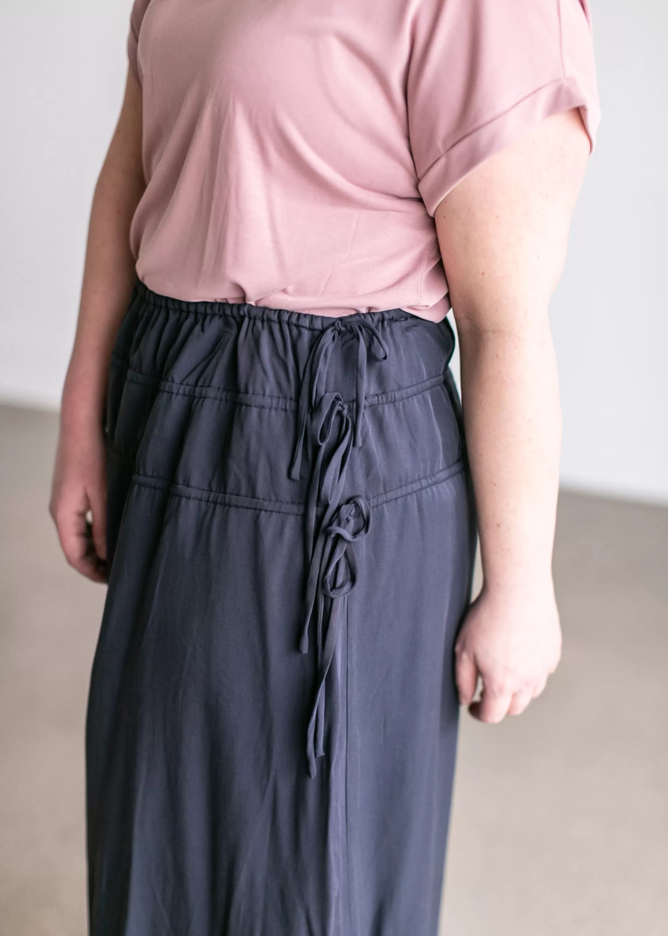 Outlet The Simona Maxi Linen Skirt Women Straight Fit