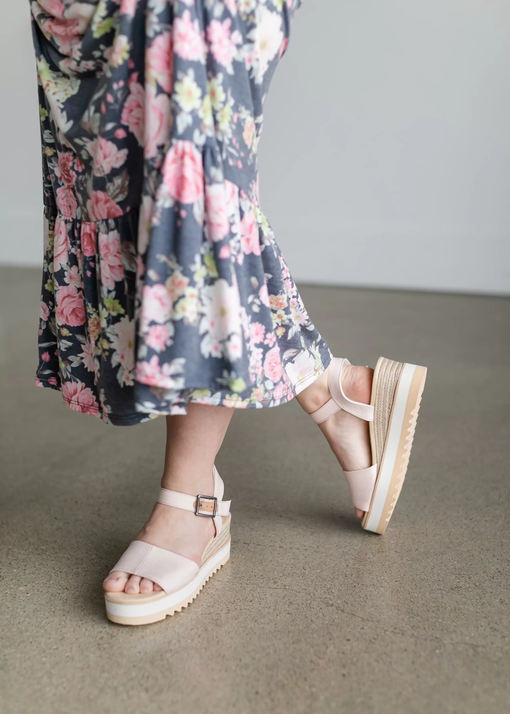 Outlet Diana Pink Wedge Sandal Women Shoes
