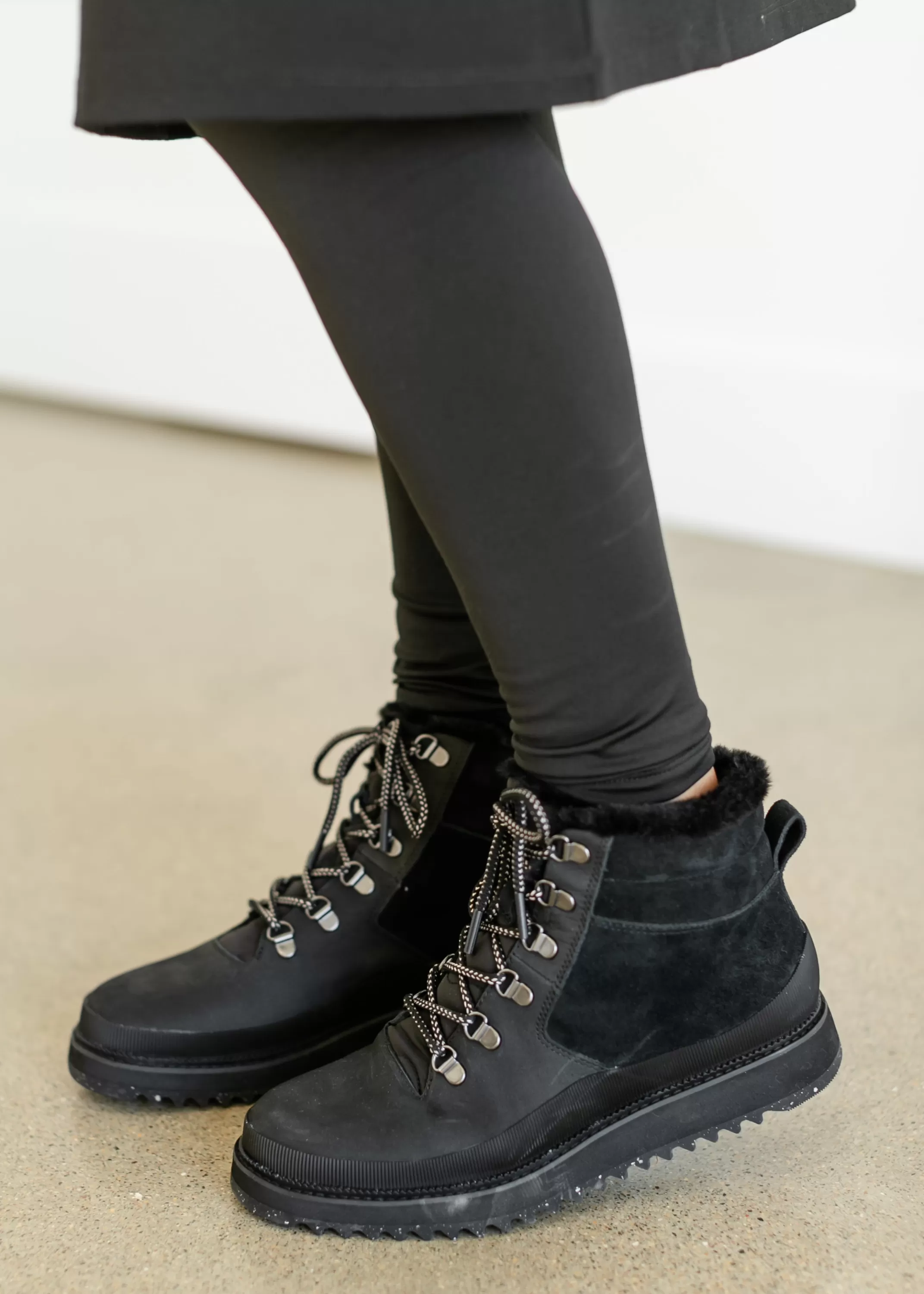 Discount ® Mojave Faux Fur Lace-Up Boot Women Shoes