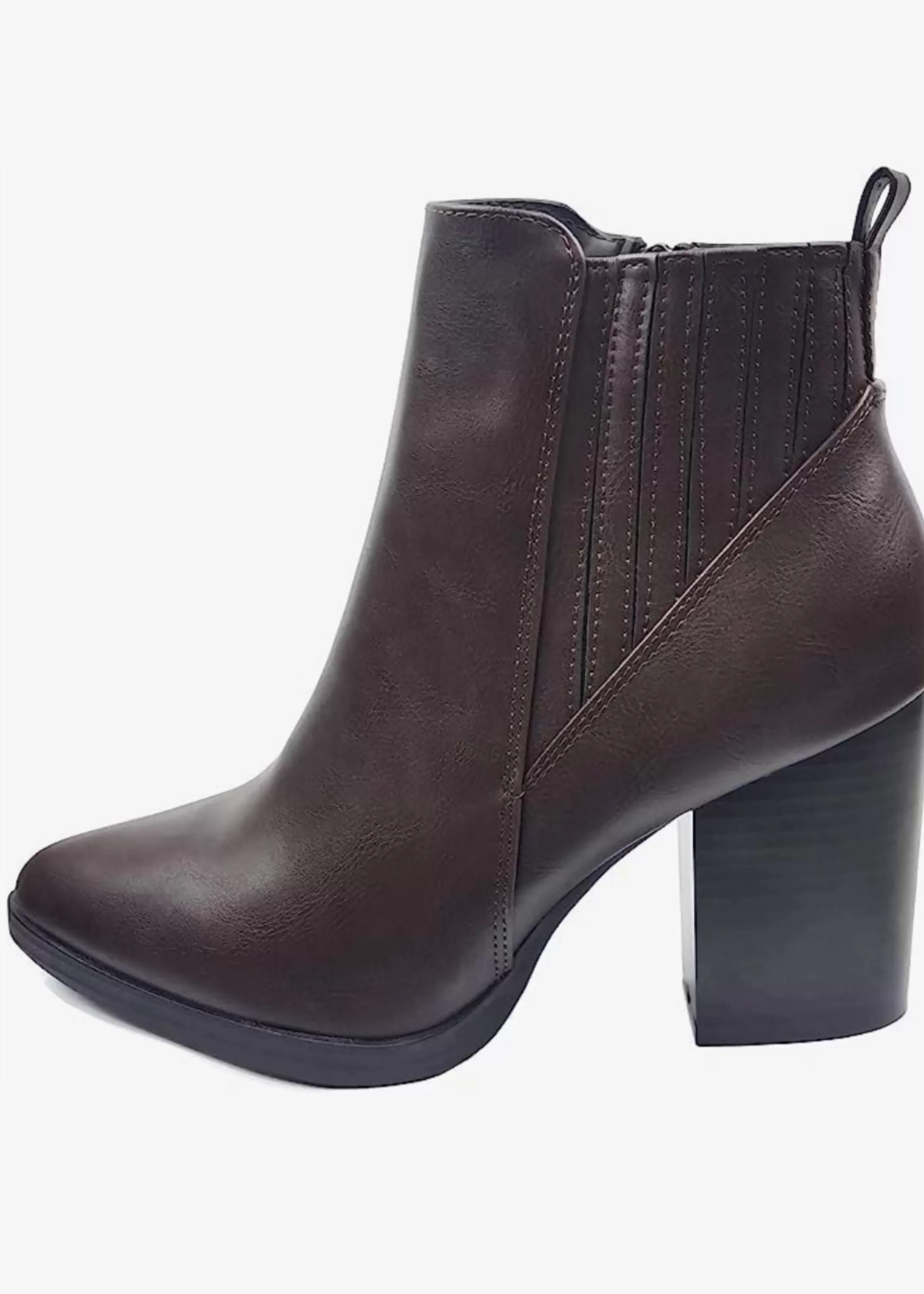Store Vegan Leather Heeled Ankle Booties Women Shoes